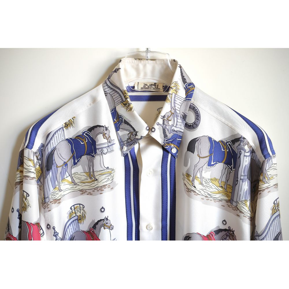 

Hermes Multicolor Silk Men's Shirt 41