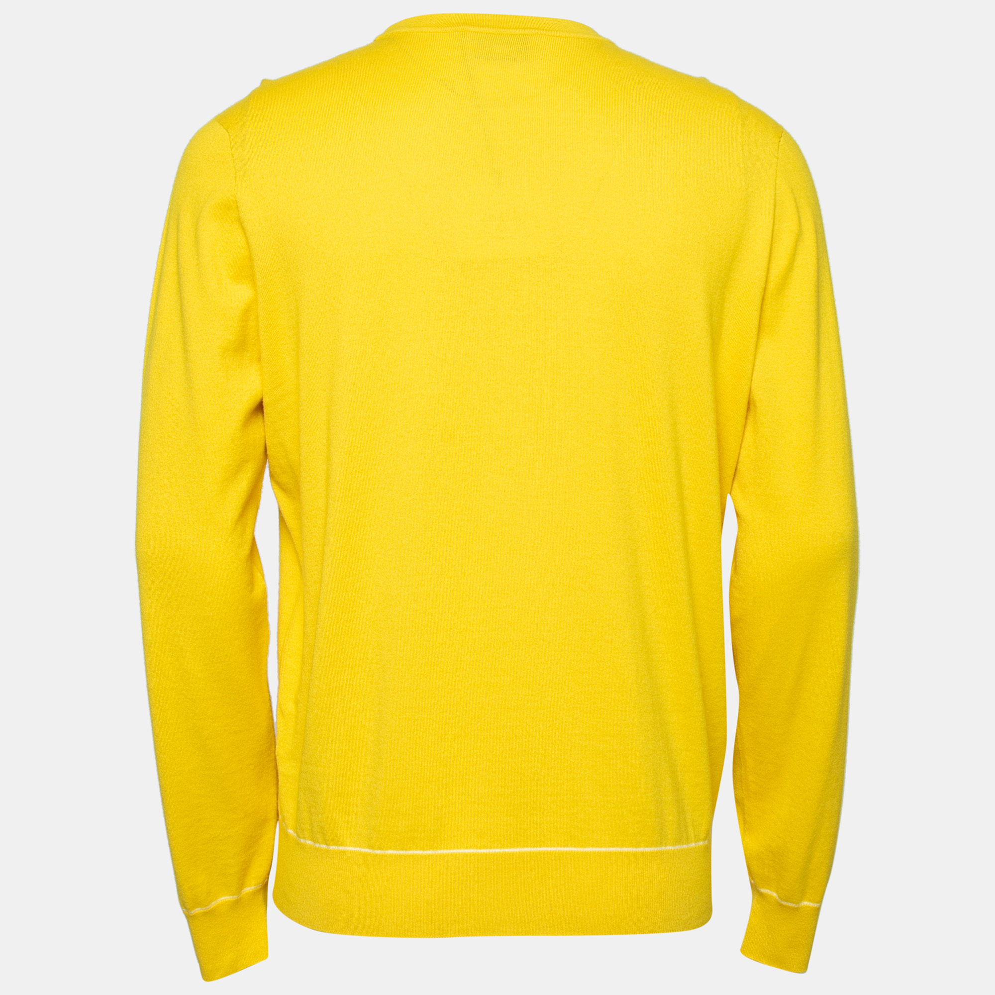 

Hermès Yellow Knit Crew Neck Long Sleeve Sweater