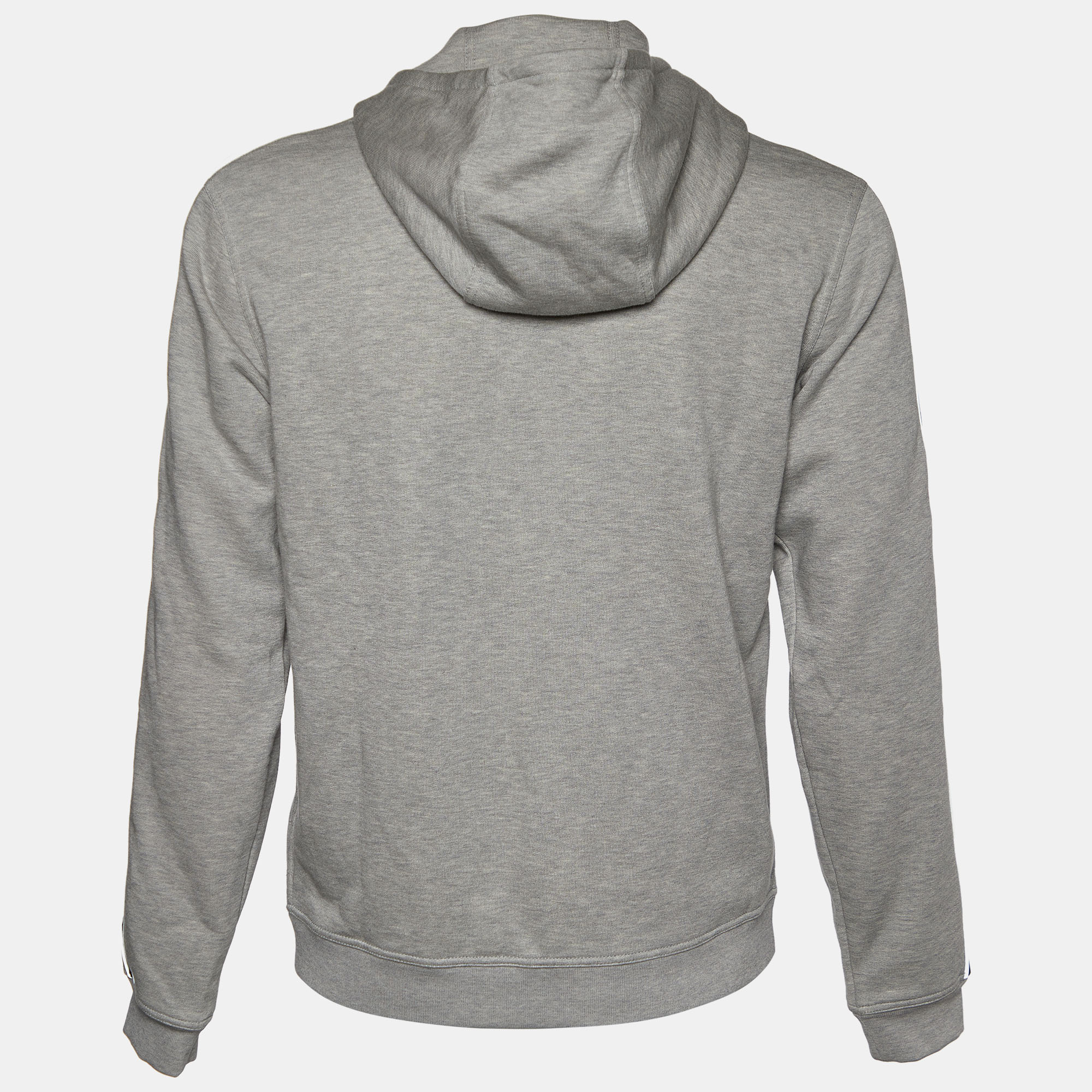 

Hermes Grey Cotton Run H Zipped Hooded Sweatshirt