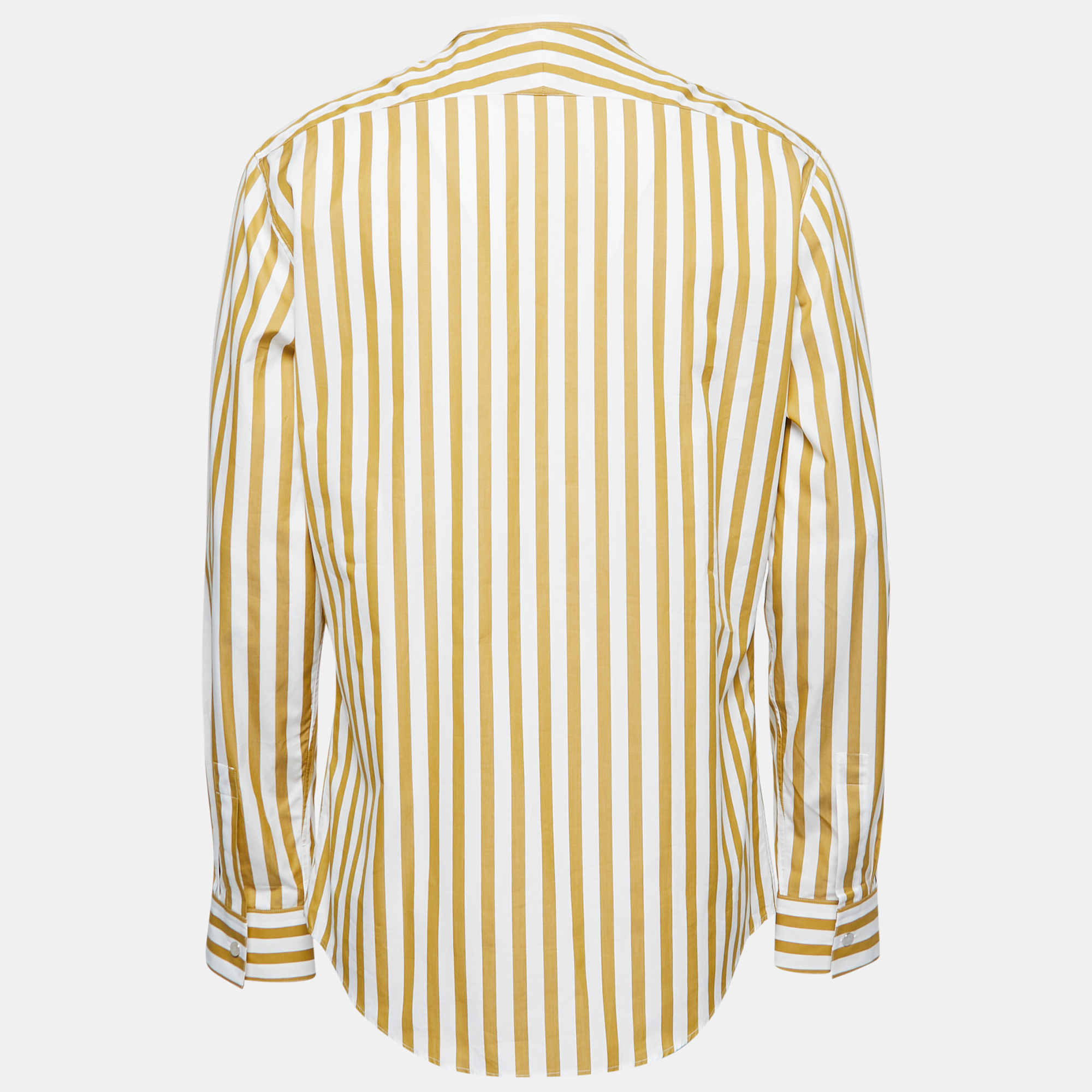 

Hermes Yellow Striped Cotton Round Neck Shirt