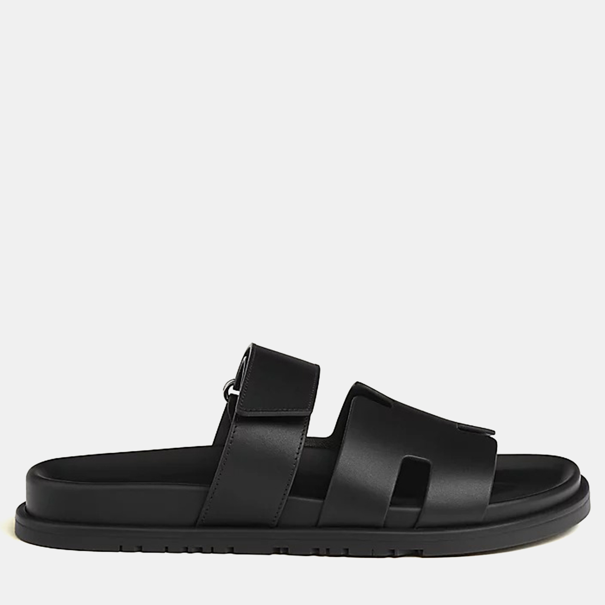 

Hermes Chypre Sandal Size  Noir Calfskin, Black