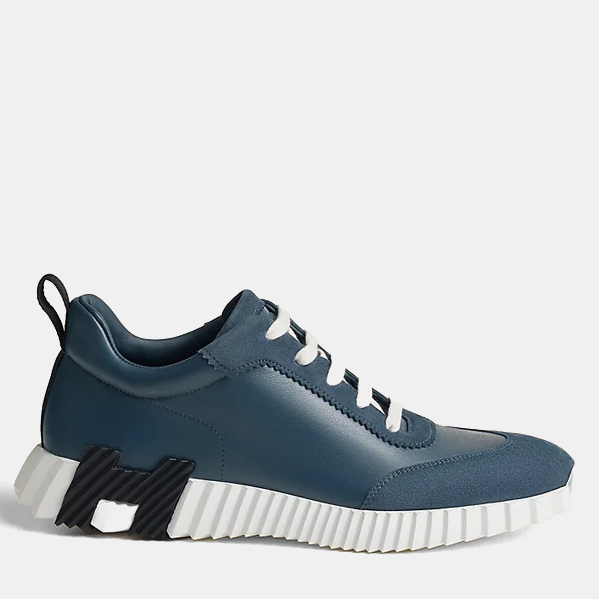 

Hermes Bouncing Size  Bleu Céleste Calfskin and Suede Goatskin Sneakers, Blue