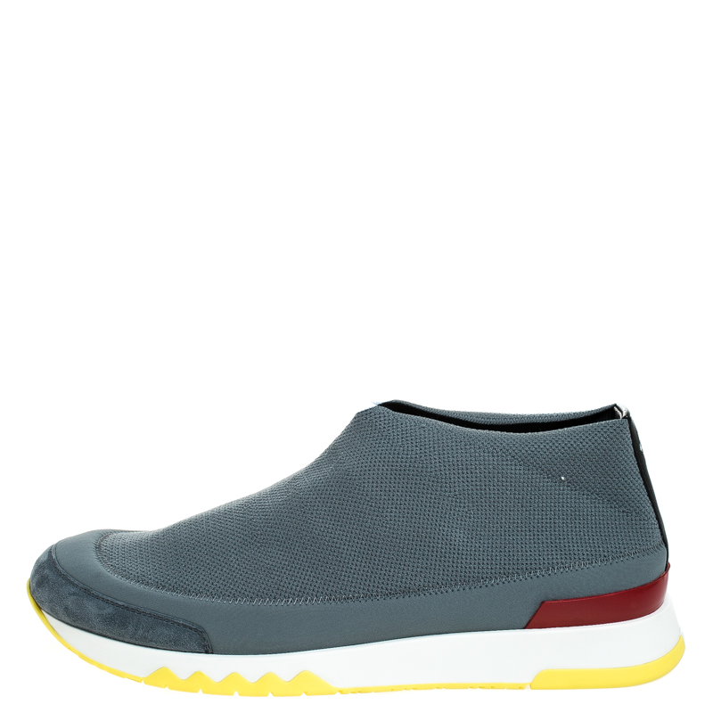 

Hermes Grey Knit Stretch Slip On Sneakers Size