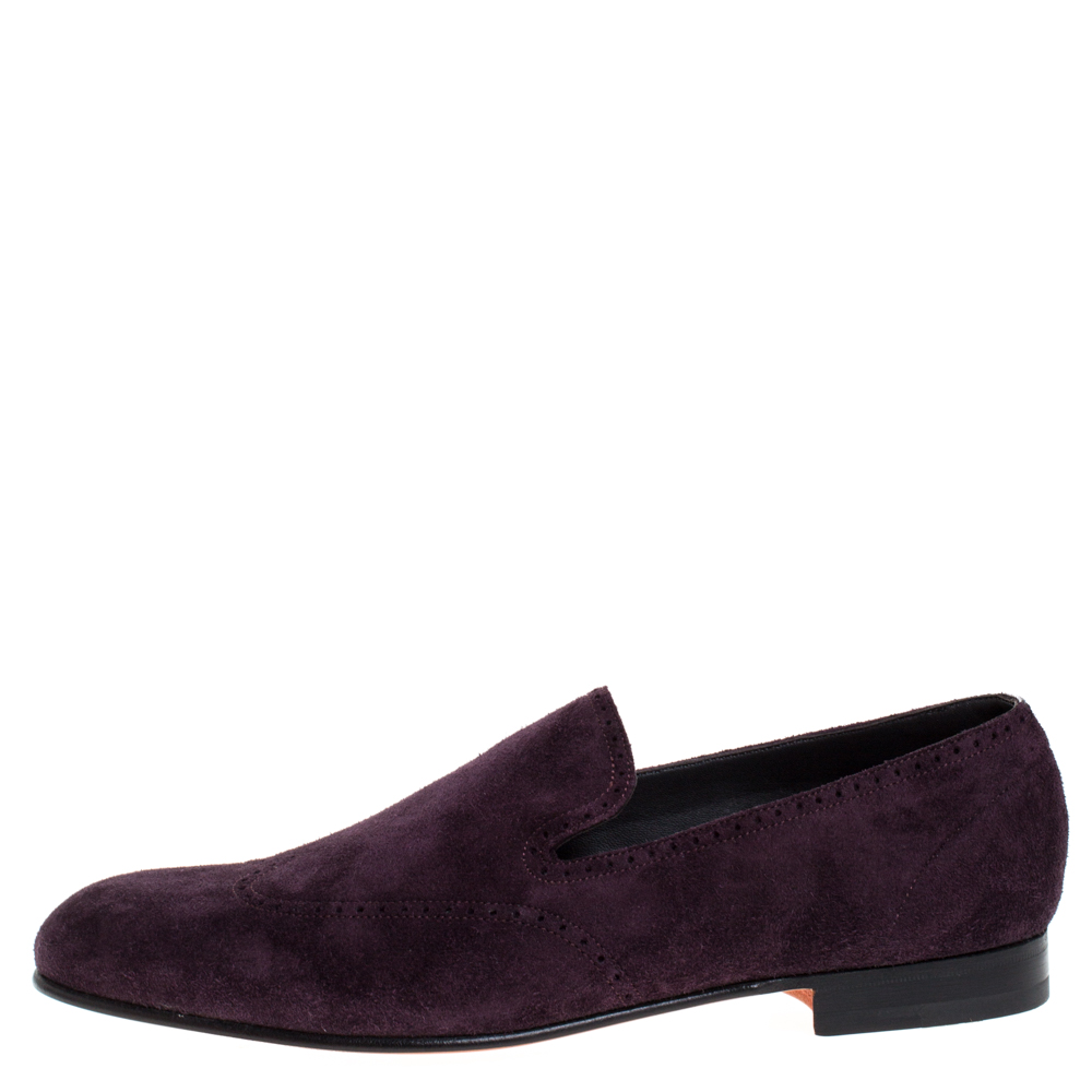 

Hermes Purple Suede Kentucky Slip On Loafers Size