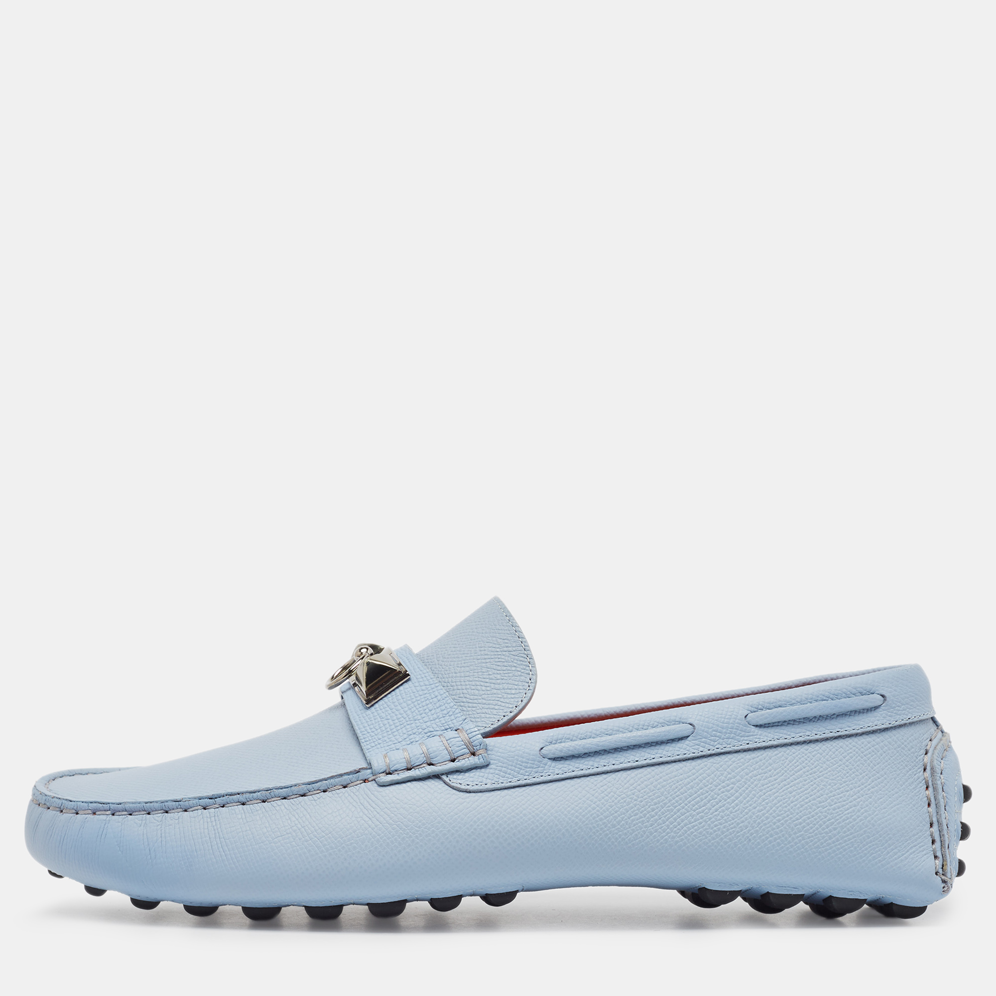 

Hermès Blue Leather Irving Loafers Size