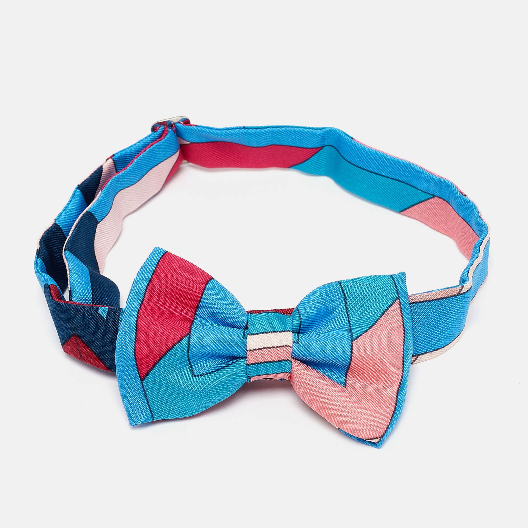 

Hermès Multicolor Printed Silk Bow Tie