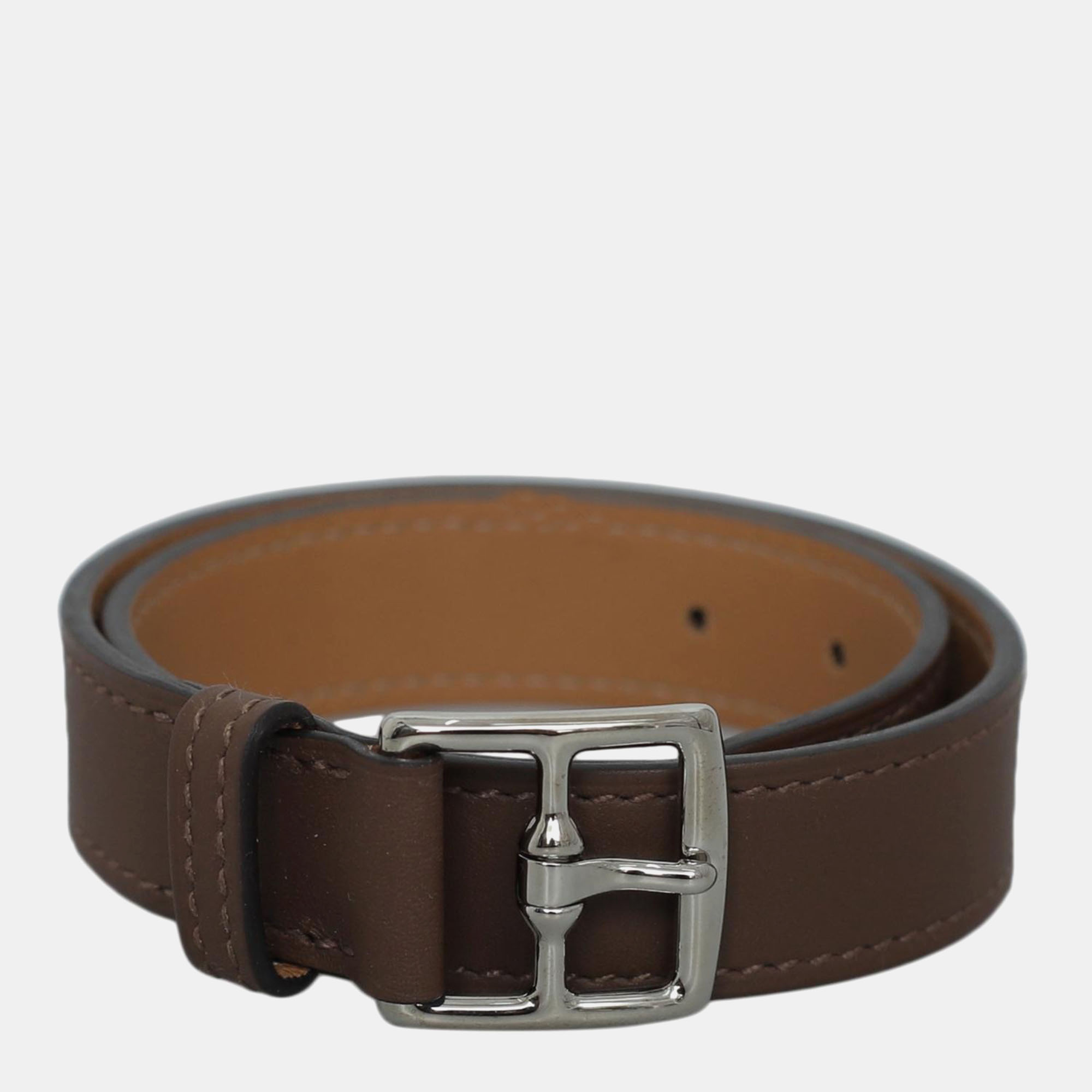 

Hermes Etriviere Double Tour Bracelet, Brown