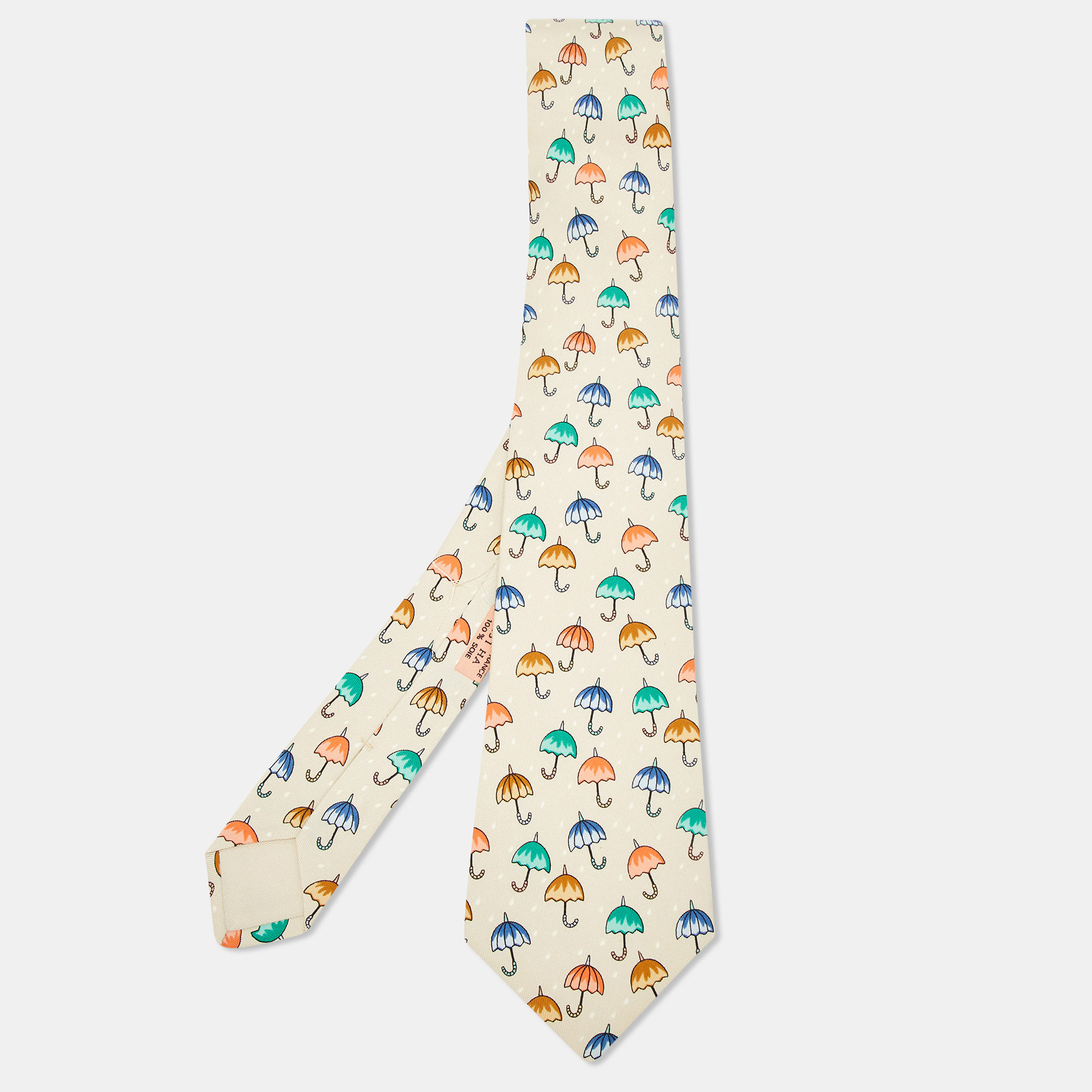 

Hermès Red Mouse and Cheese Print Silk Classic Tie, Multicolor