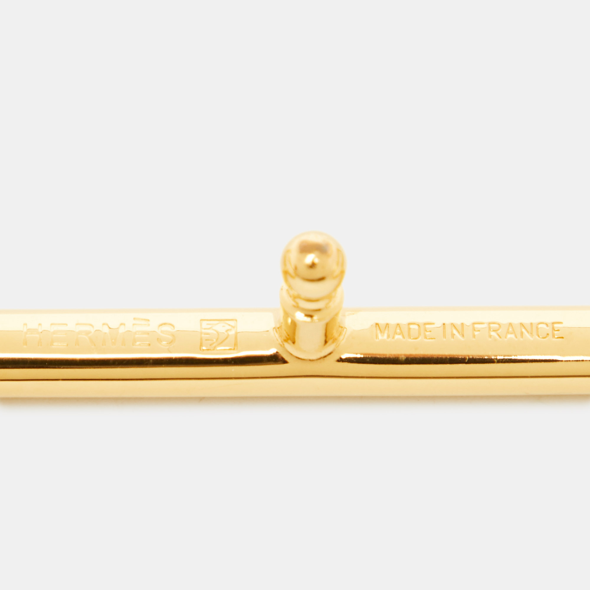 Hermes Gold Finish Metal Idem H Belt Buckle 