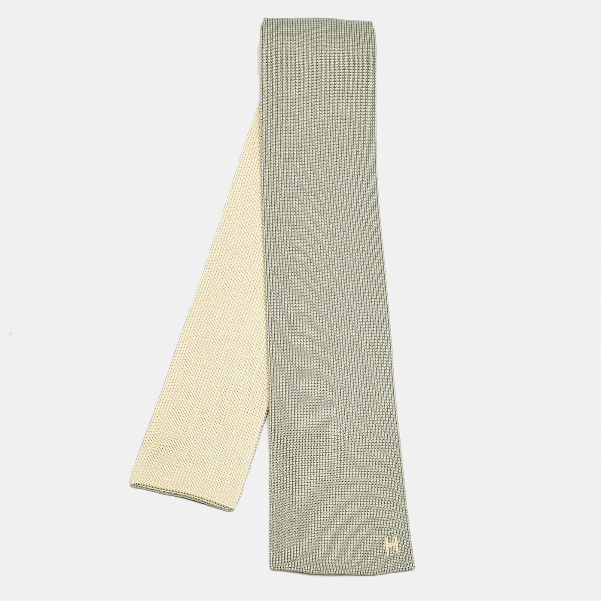 

Hermès Green Silk Knit 4 Temps Tie