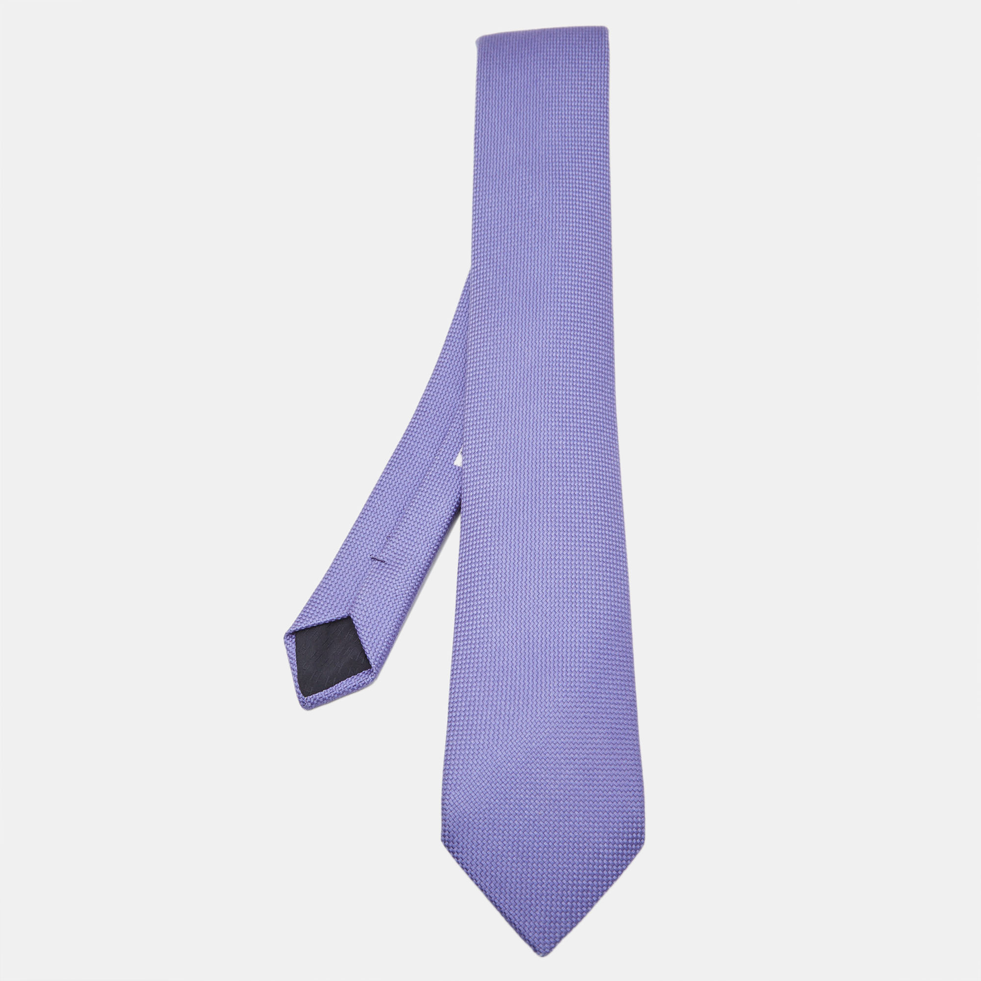

Hermès Purple Jacquard Silk Saint-Honore Tie