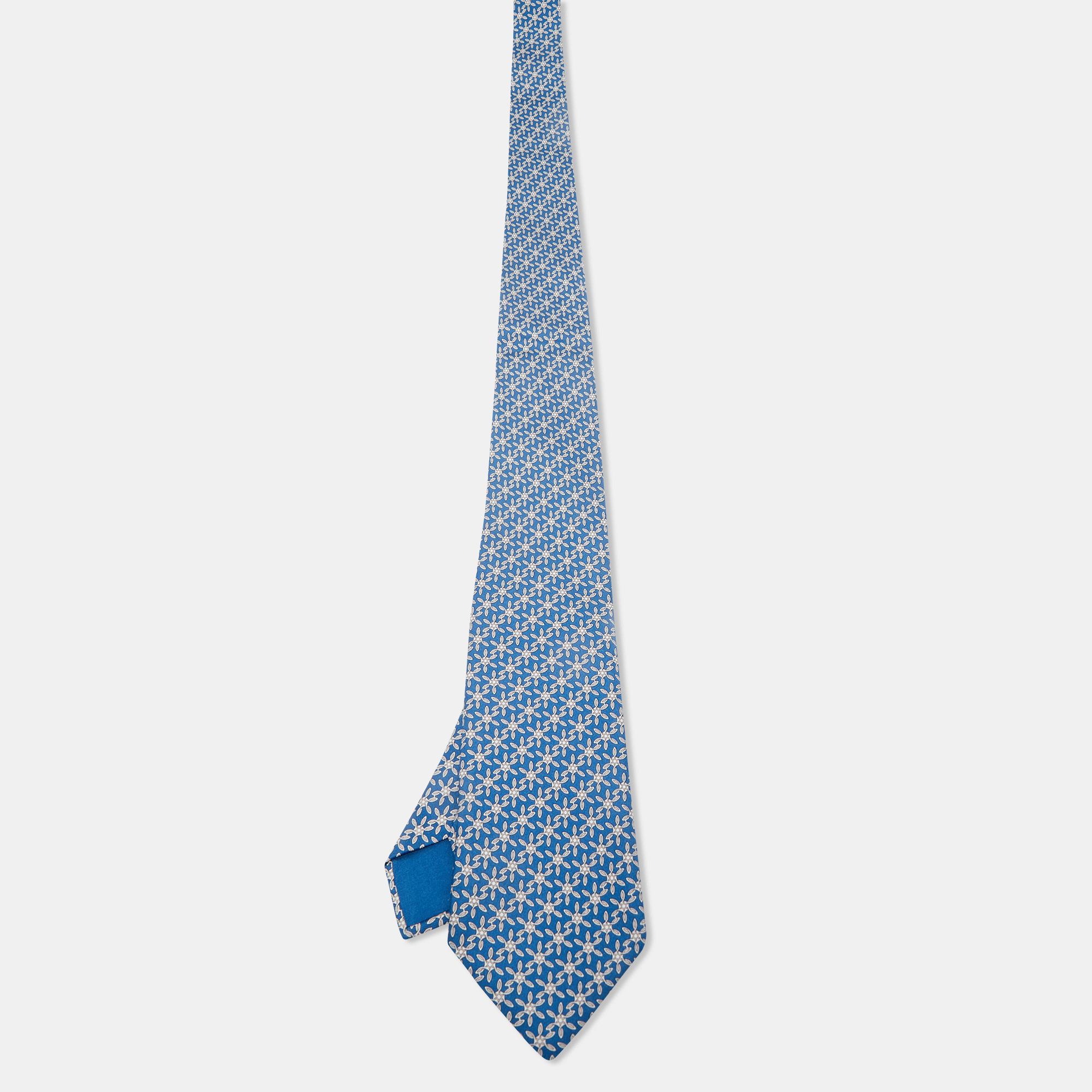 

Hermès Blue Print Silk Tie