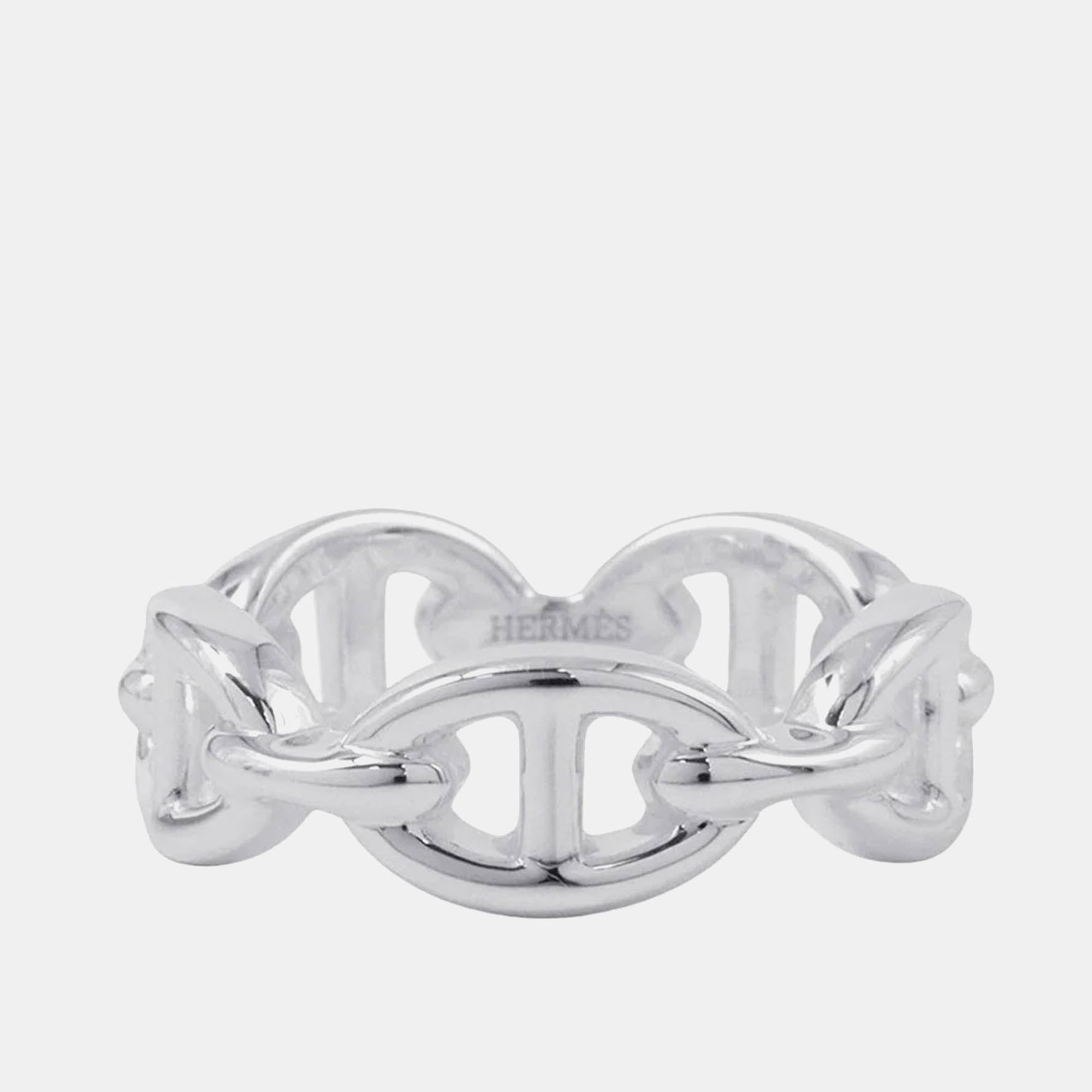 

Hermes Chaine D'Ancre Silver 925 Ring PM EU 54