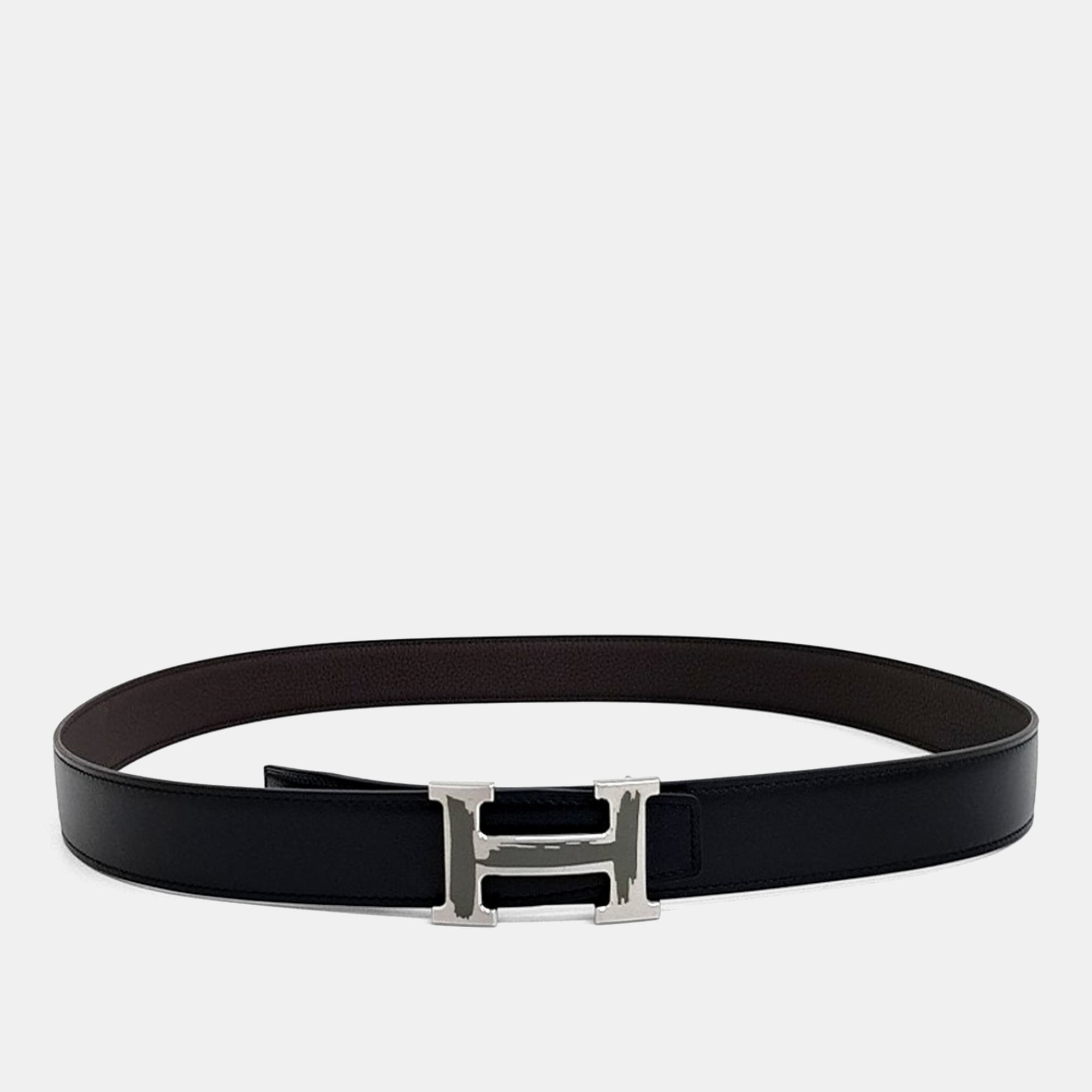 

Hermes H Reversible Belt, Brown