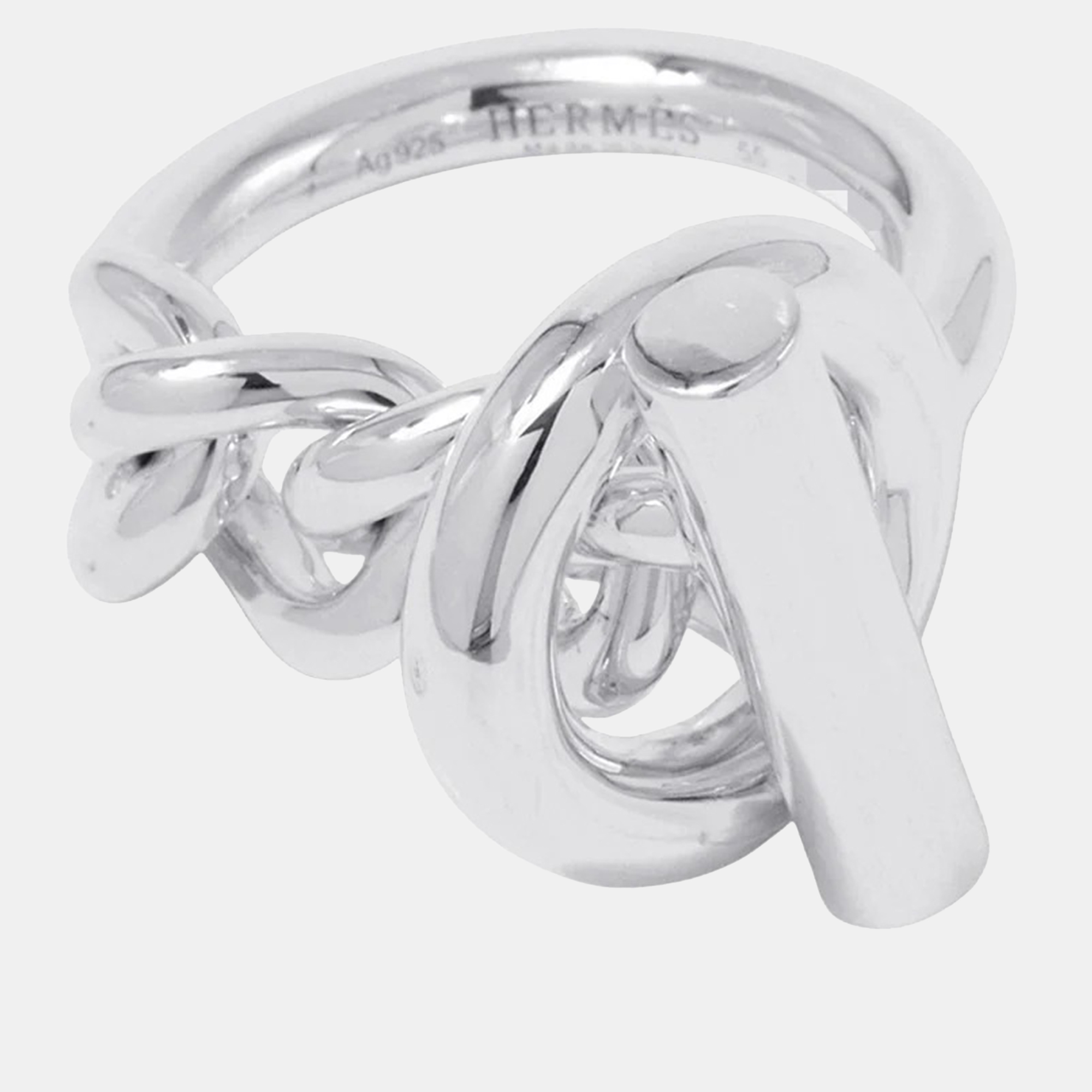 

Hermes Croisette Ring Silver  EU 52