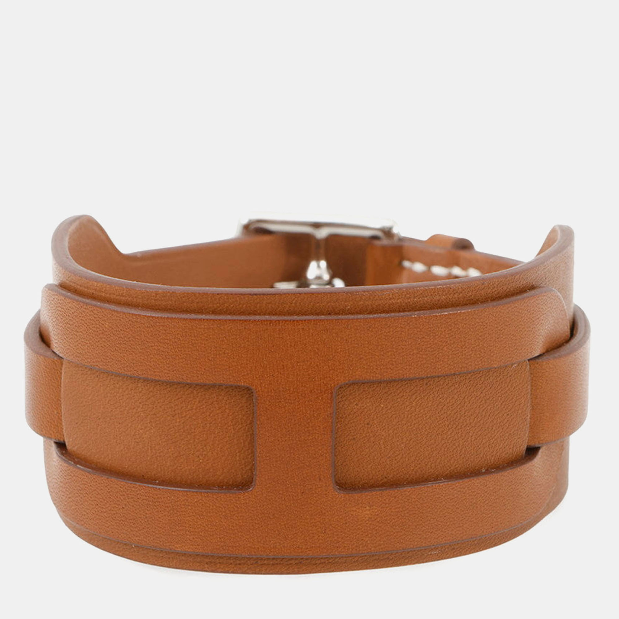 

Hermes EtriviRe Babor Bracelet Size T5 Gold Tadelakt Leather, Brown