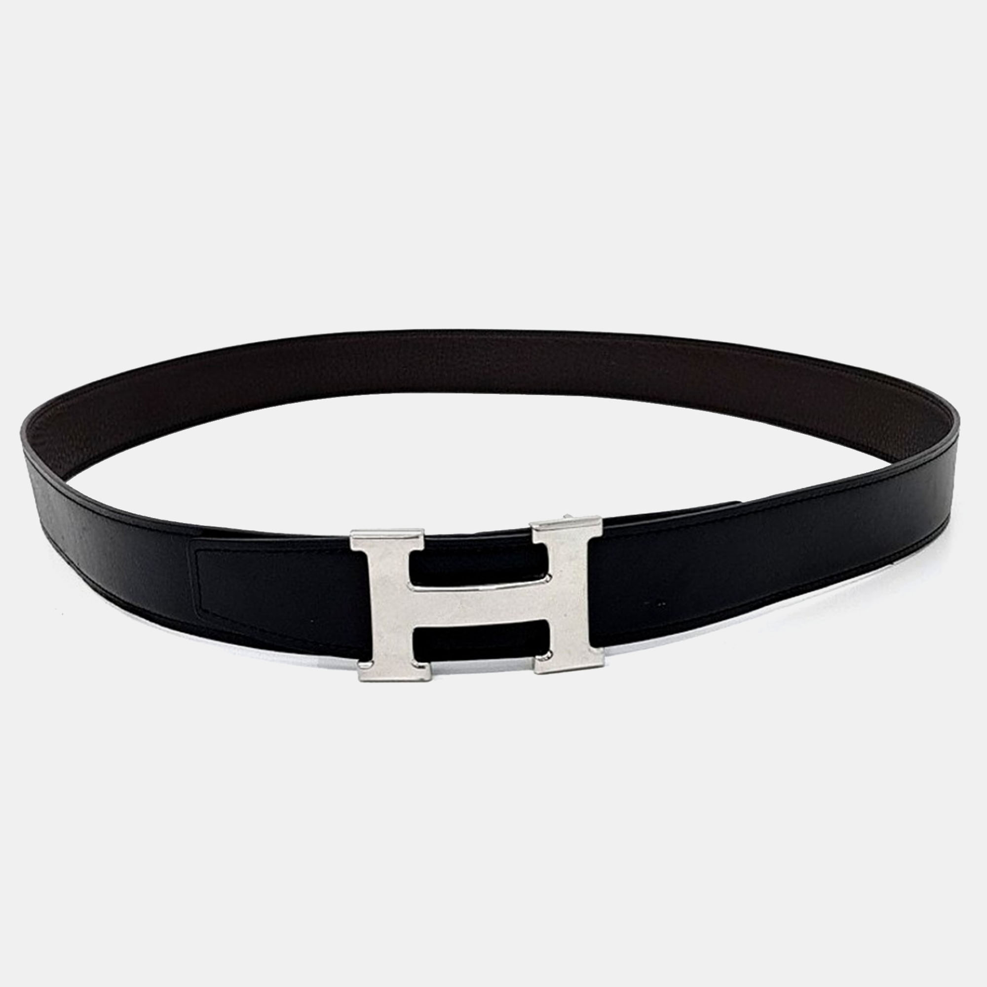 

Hermes Black Leather Belt