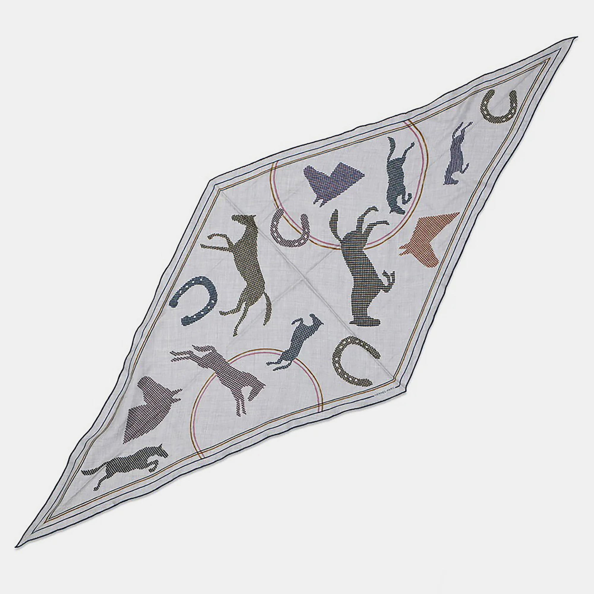 

Hermes Losange Thor Hermes Scarf 2025Stainless Steel Gris Cine/Marron/Guimauveh434818T Cashmere70% Silk30%, Multicolor