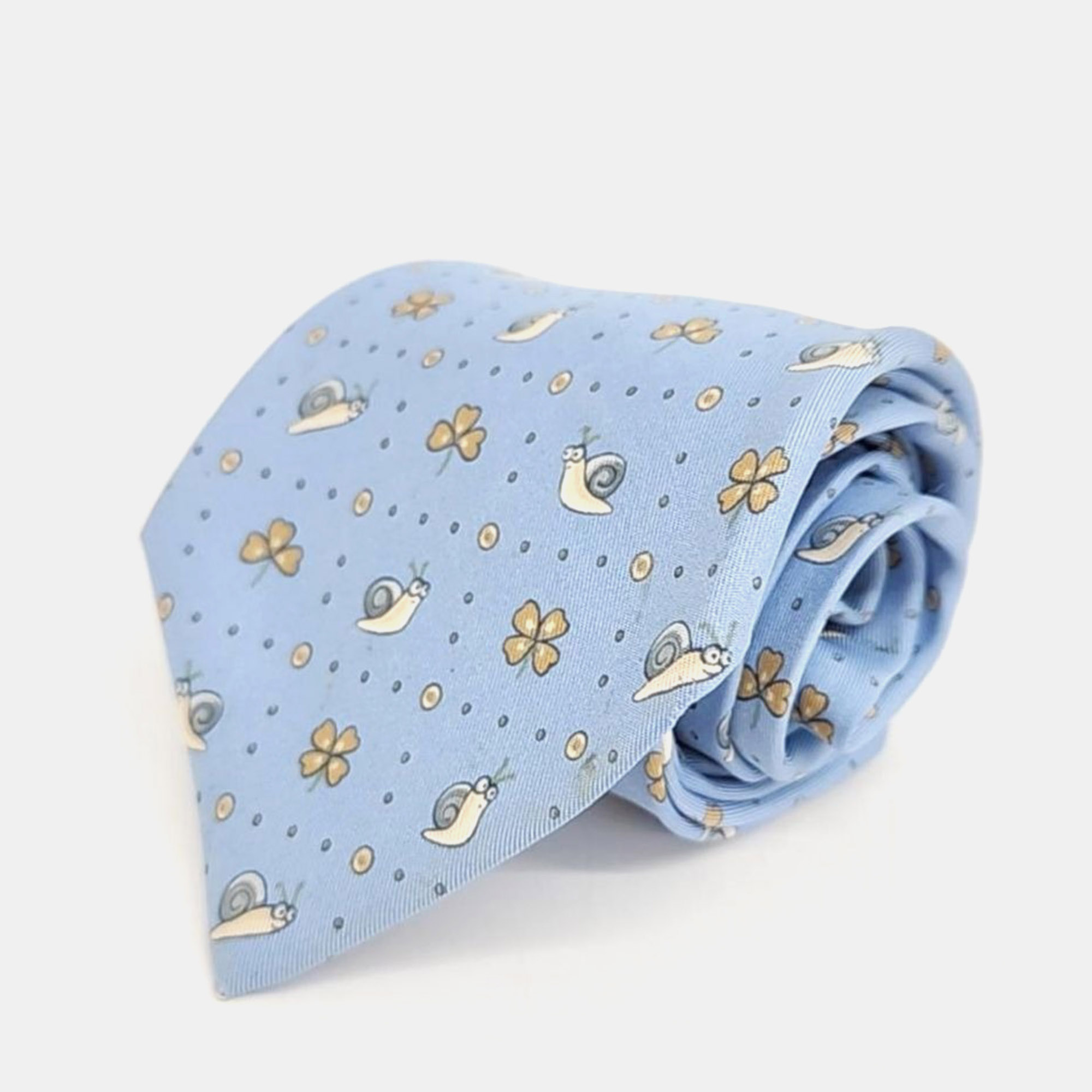 

Hermes Silk Pastel Blue Tie