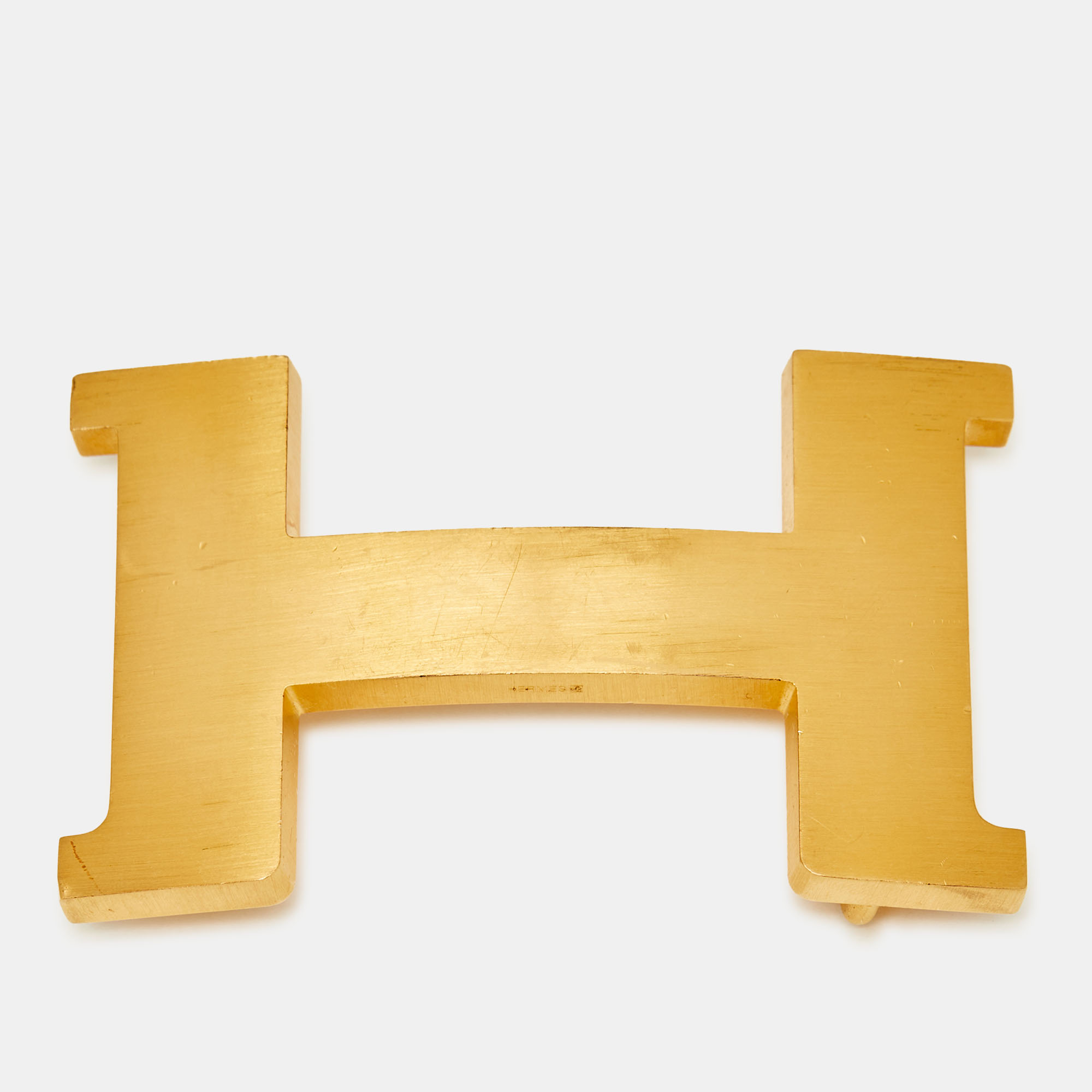 Herm&egrave;s Constance Belt Buckle Brushed Gold Finish Metal