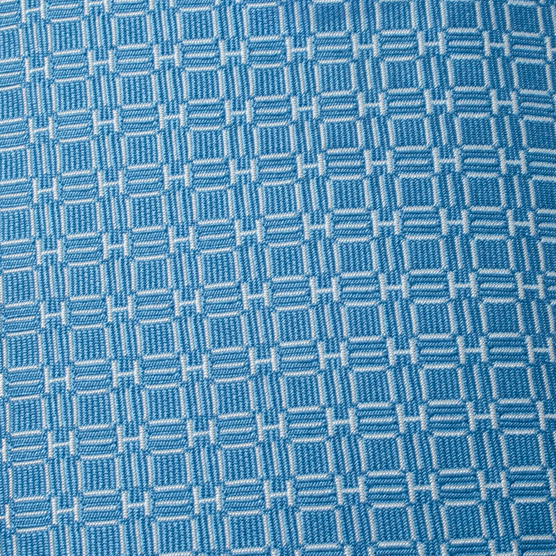 

Hermes Blue H Jacquard Patterned Silk Tie