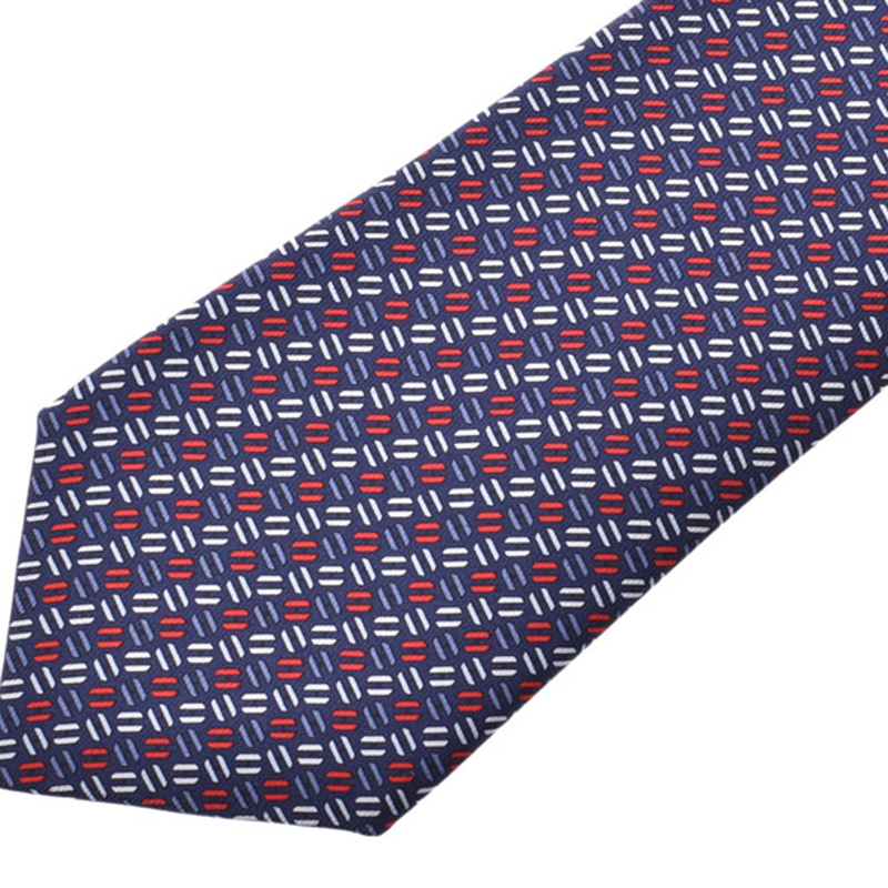 

Hermes Tricolor Silk Print Tie, Multicolor