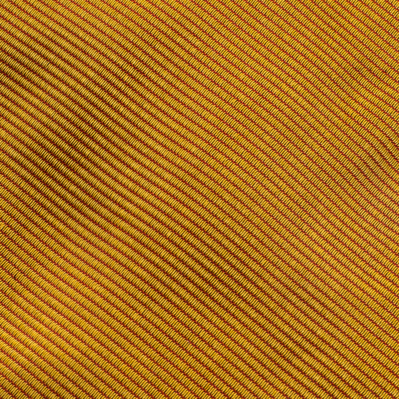 

Hermès Vintage Mustard Yellow Striped Jacquard Silk Tie