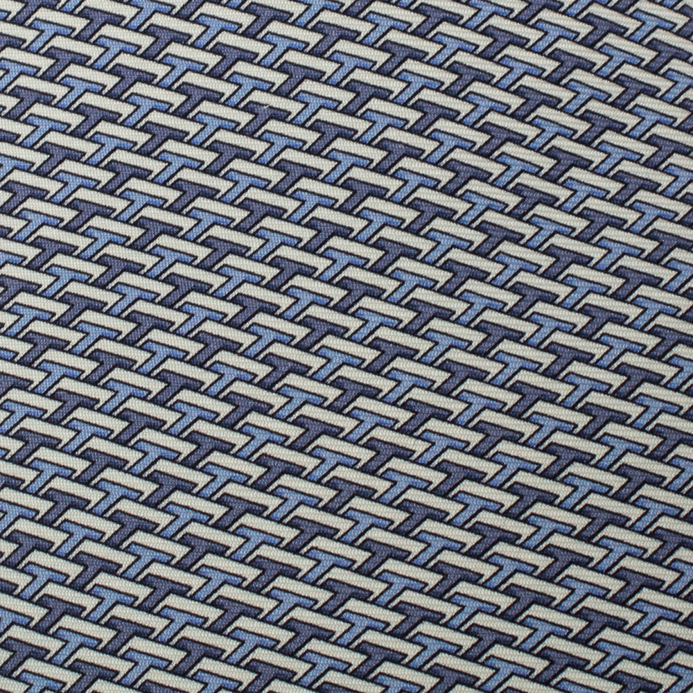 

Hermes Blue Instantane Print Silk Tie