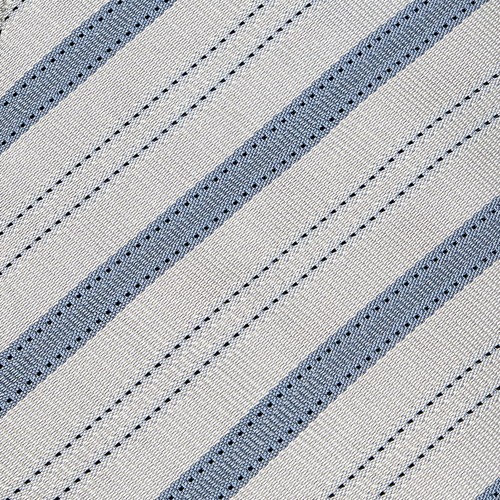 

Hermes Grey & Blue Diagonal Striped Silk Jacquard Tie