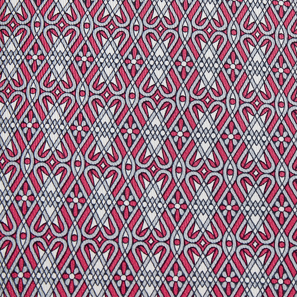 

Hermes Pink Orbits Printed Silk Tie