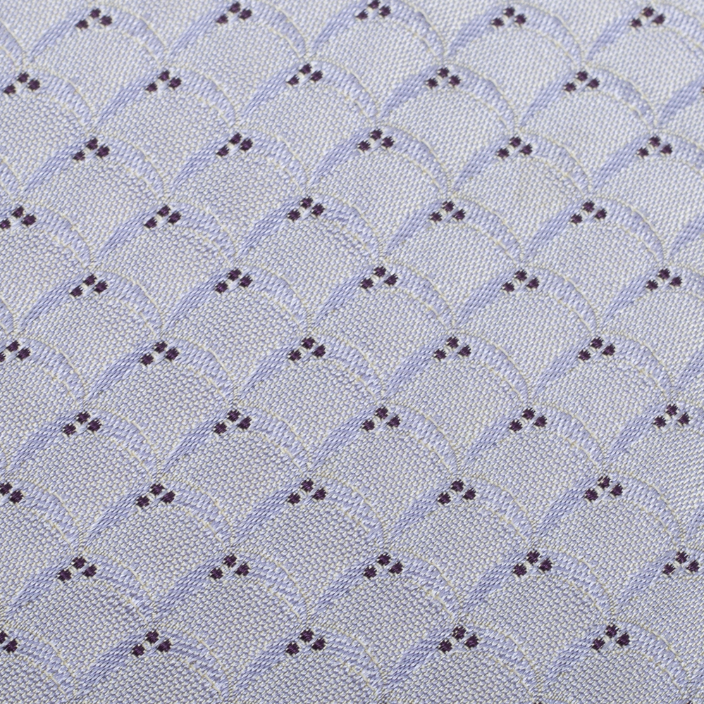 

Hermes Purple Patterned Jacquard Silk Tie