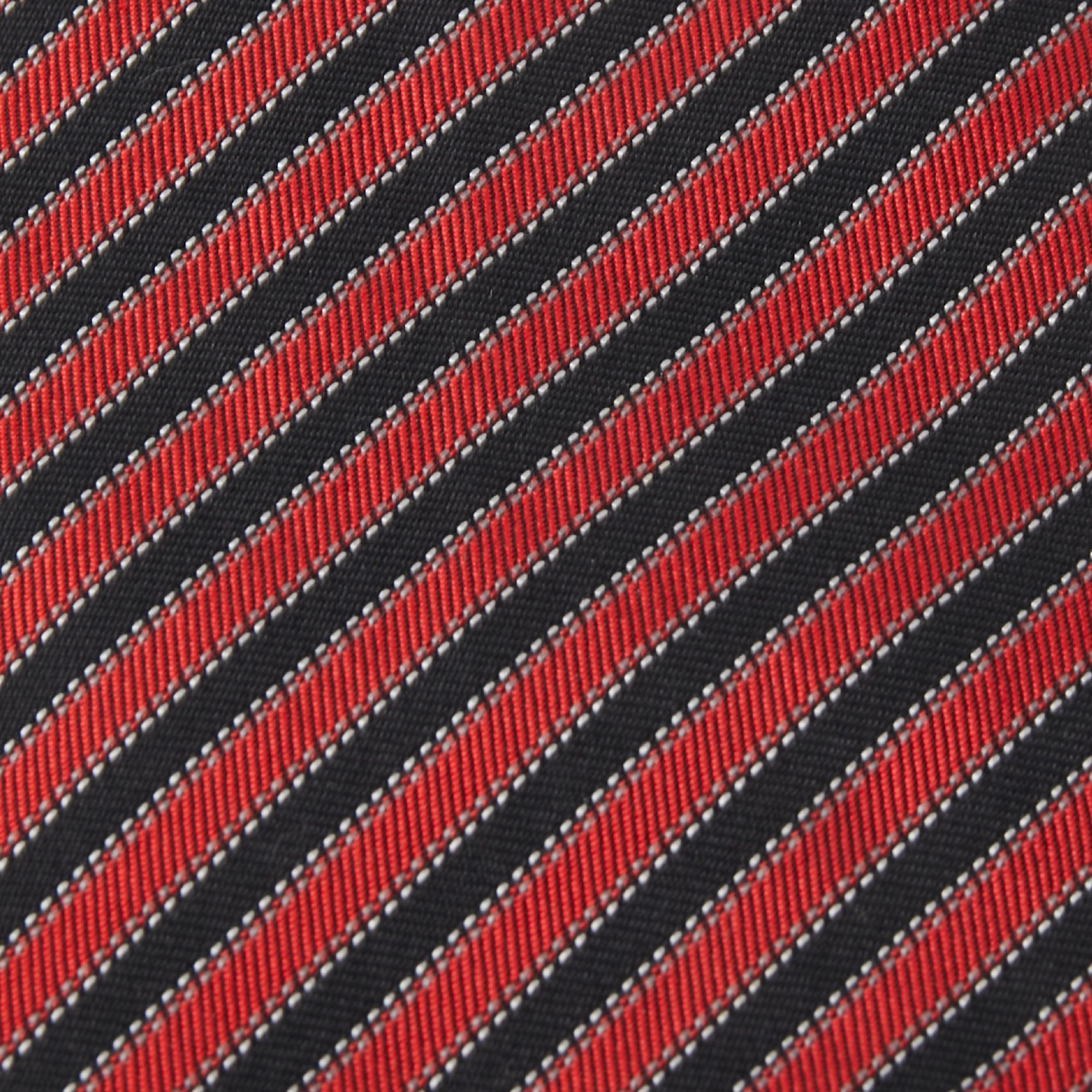 

Hermes Red and Blue Diagonal Striped Silk Tie