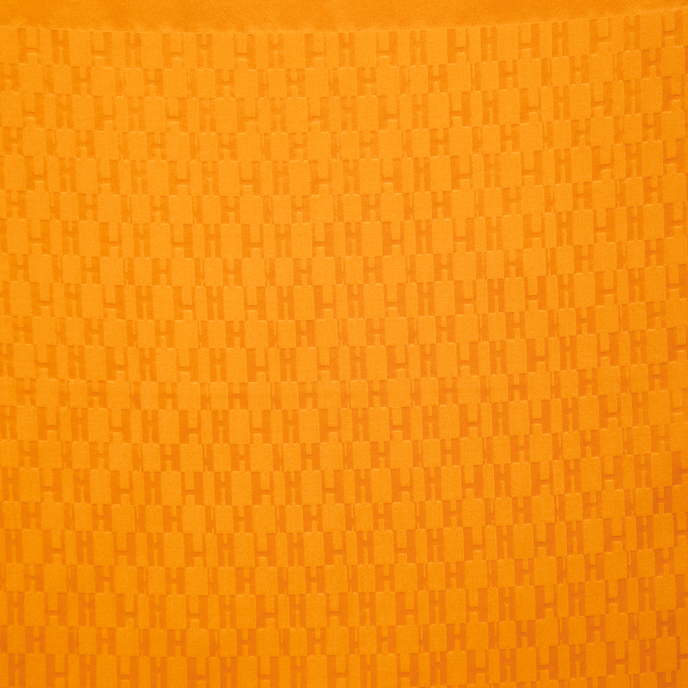 

Hermès Orange Silk Pocket Square