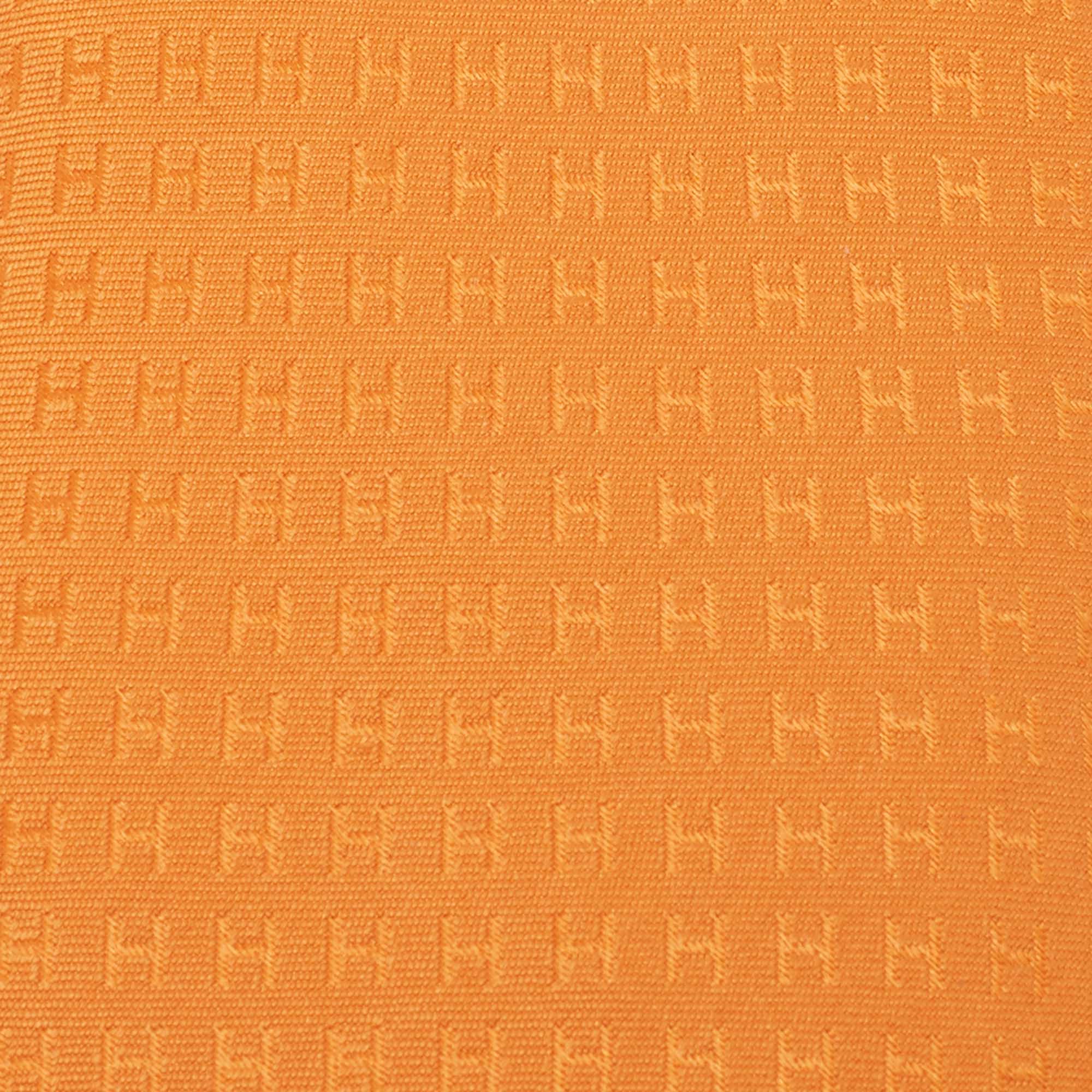 

Hermès Orange Faconnee H Silk Tie