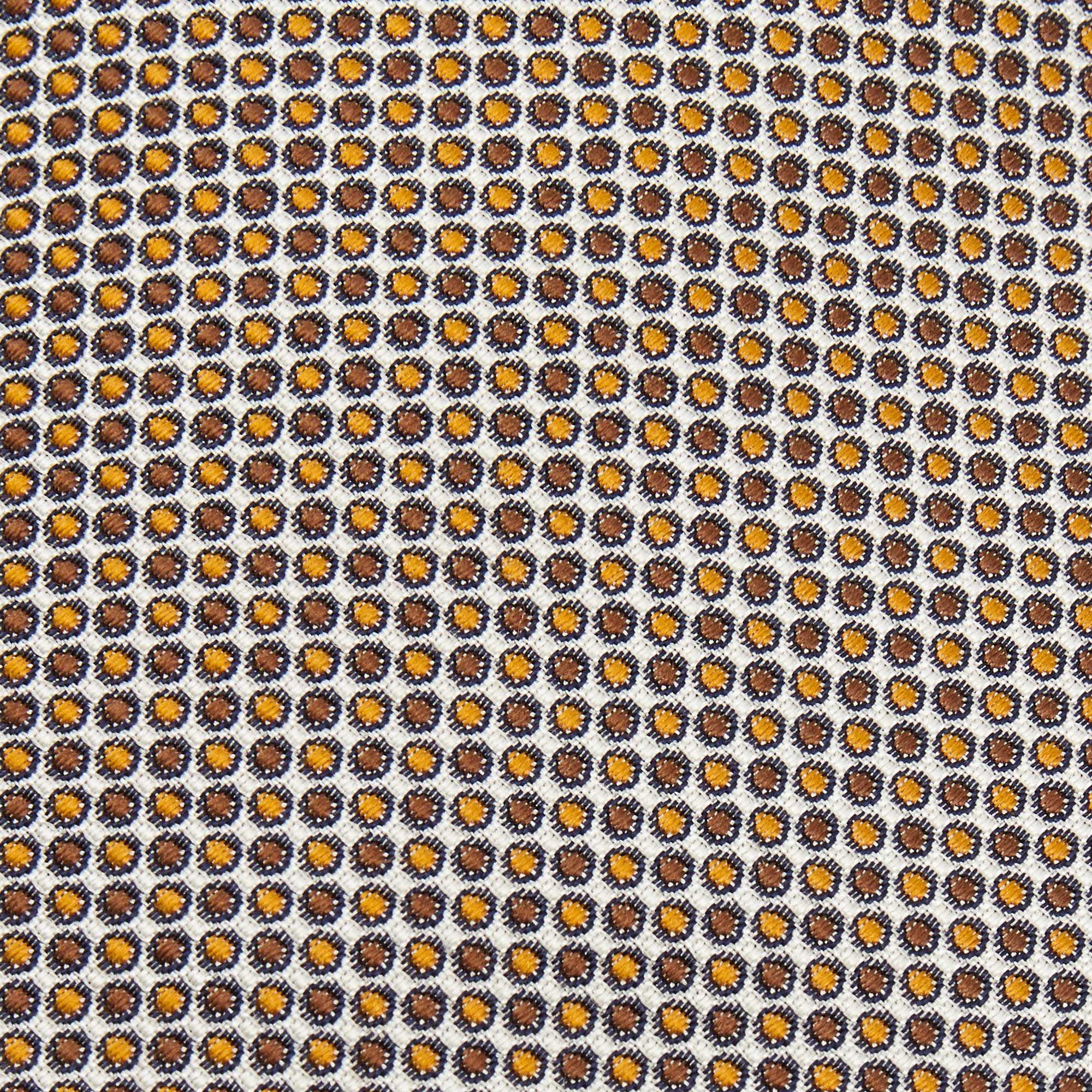 

Hermes Brown Dotted Silk Tie