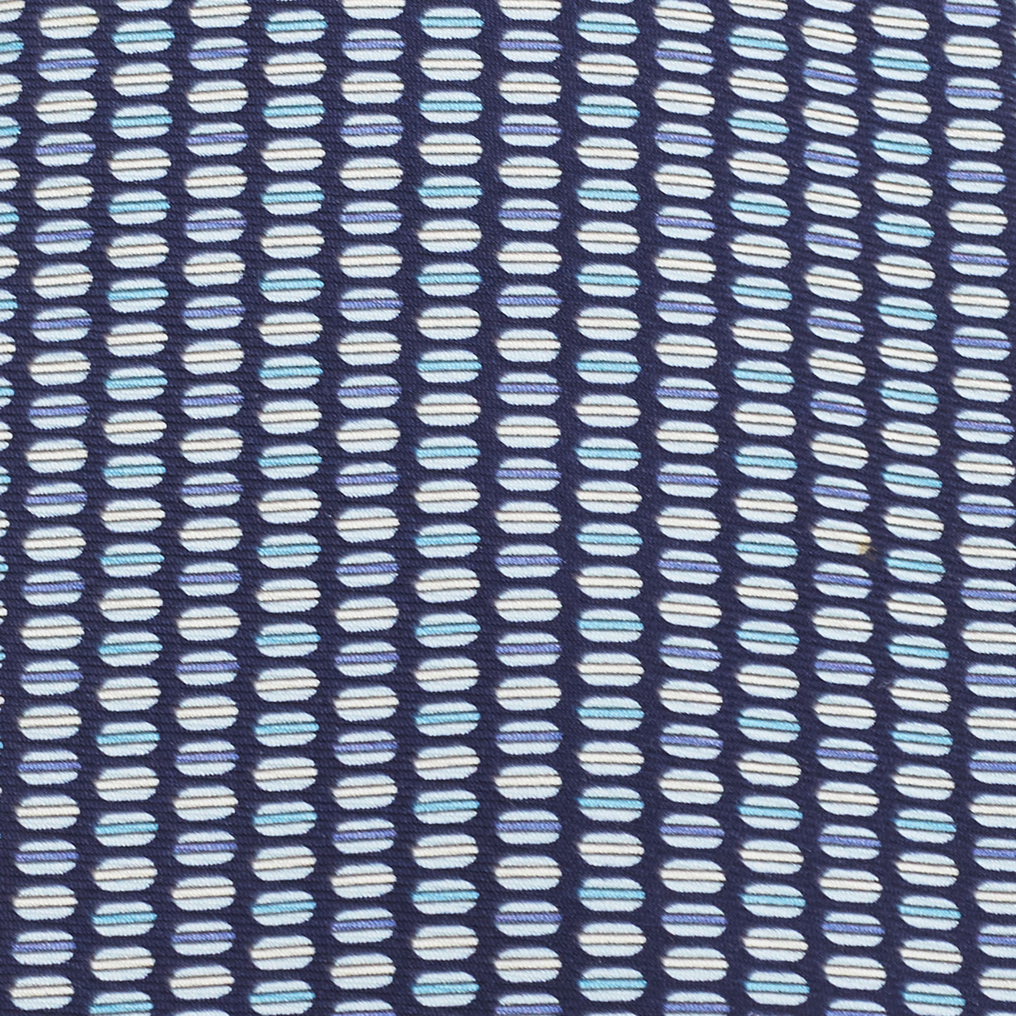 

Hermes Navy Blue Printed Silk Tie