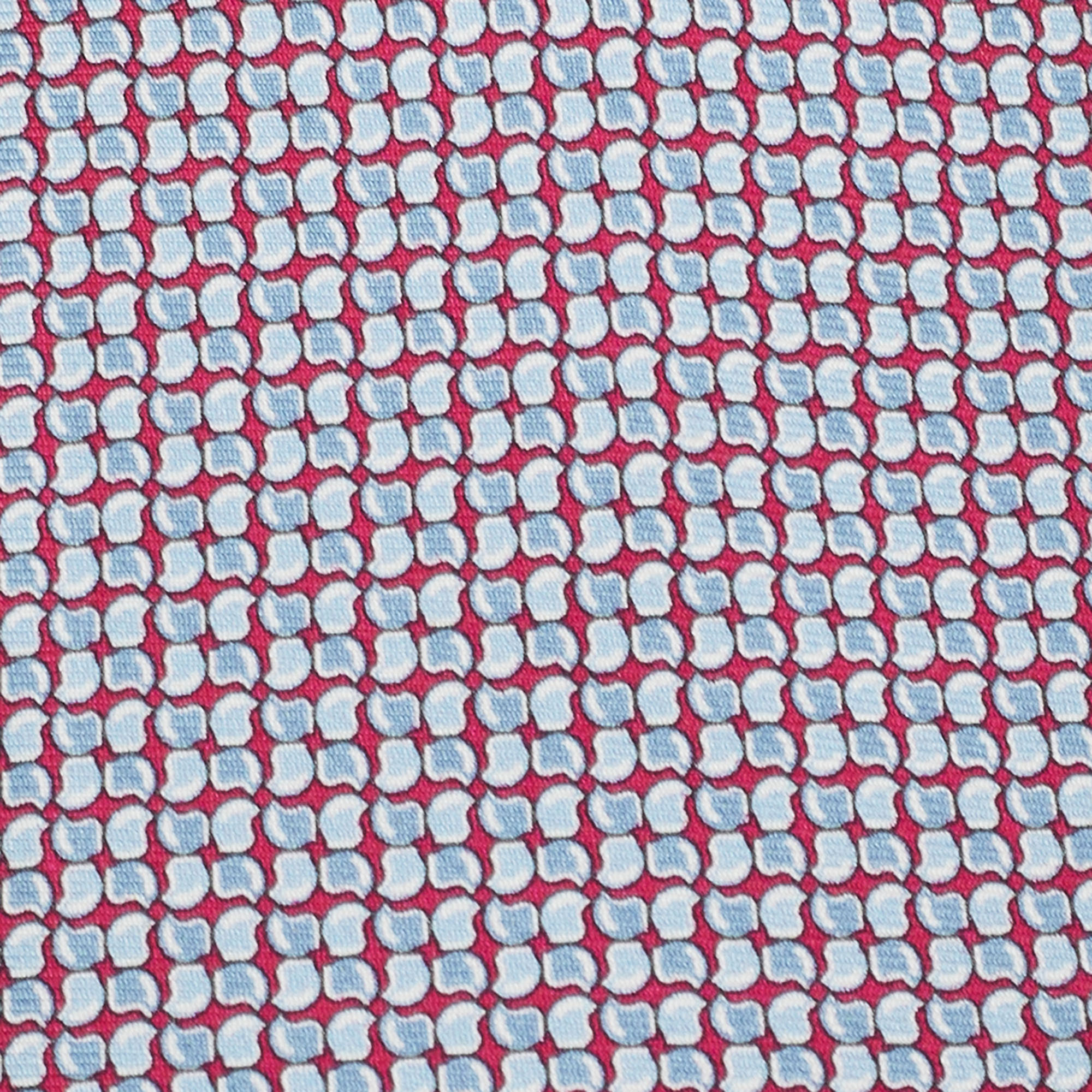 

Hermès Dark Pink/Blue Helmet Print Silk Tie