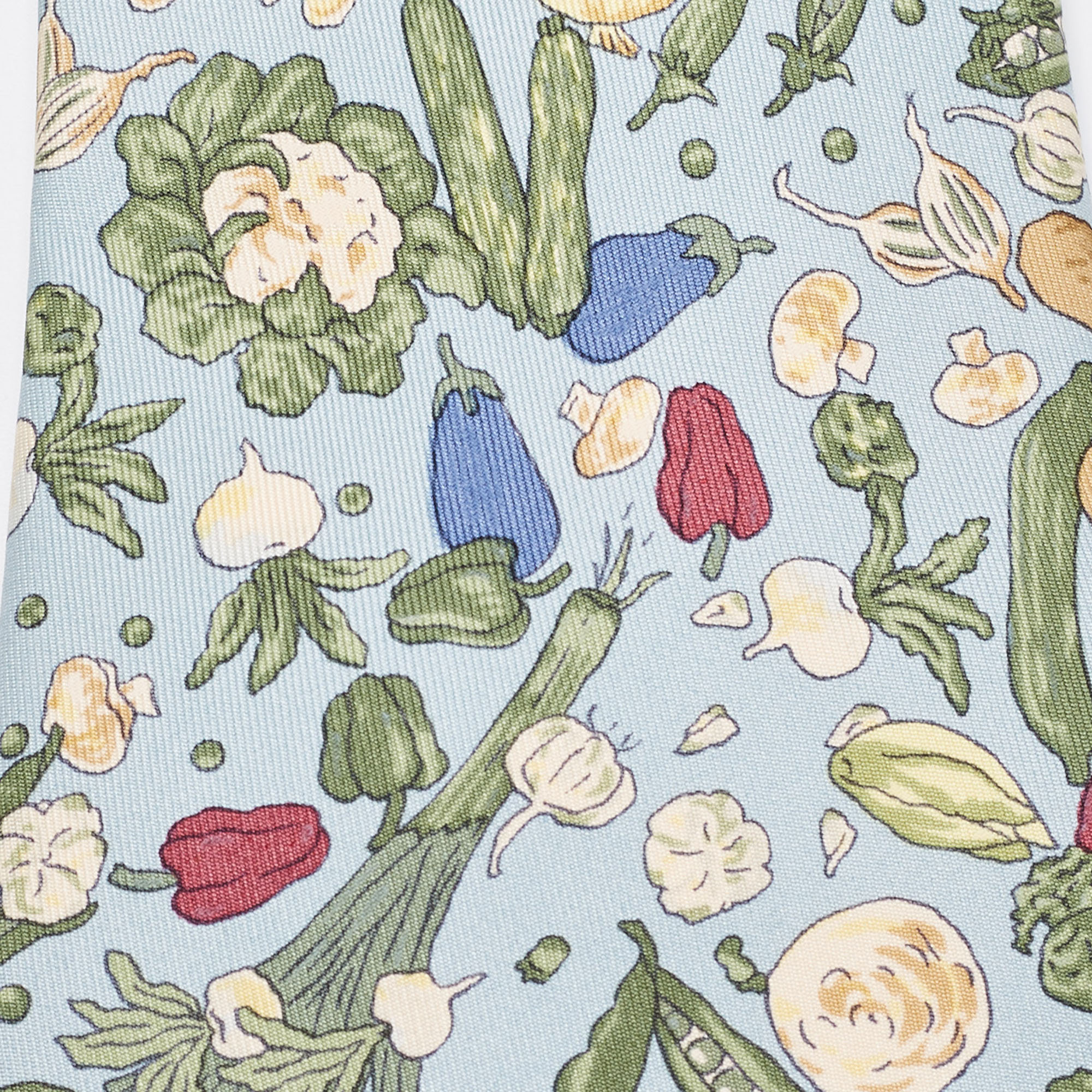

Hermes Multicolor Vegetables Print Silk Tie