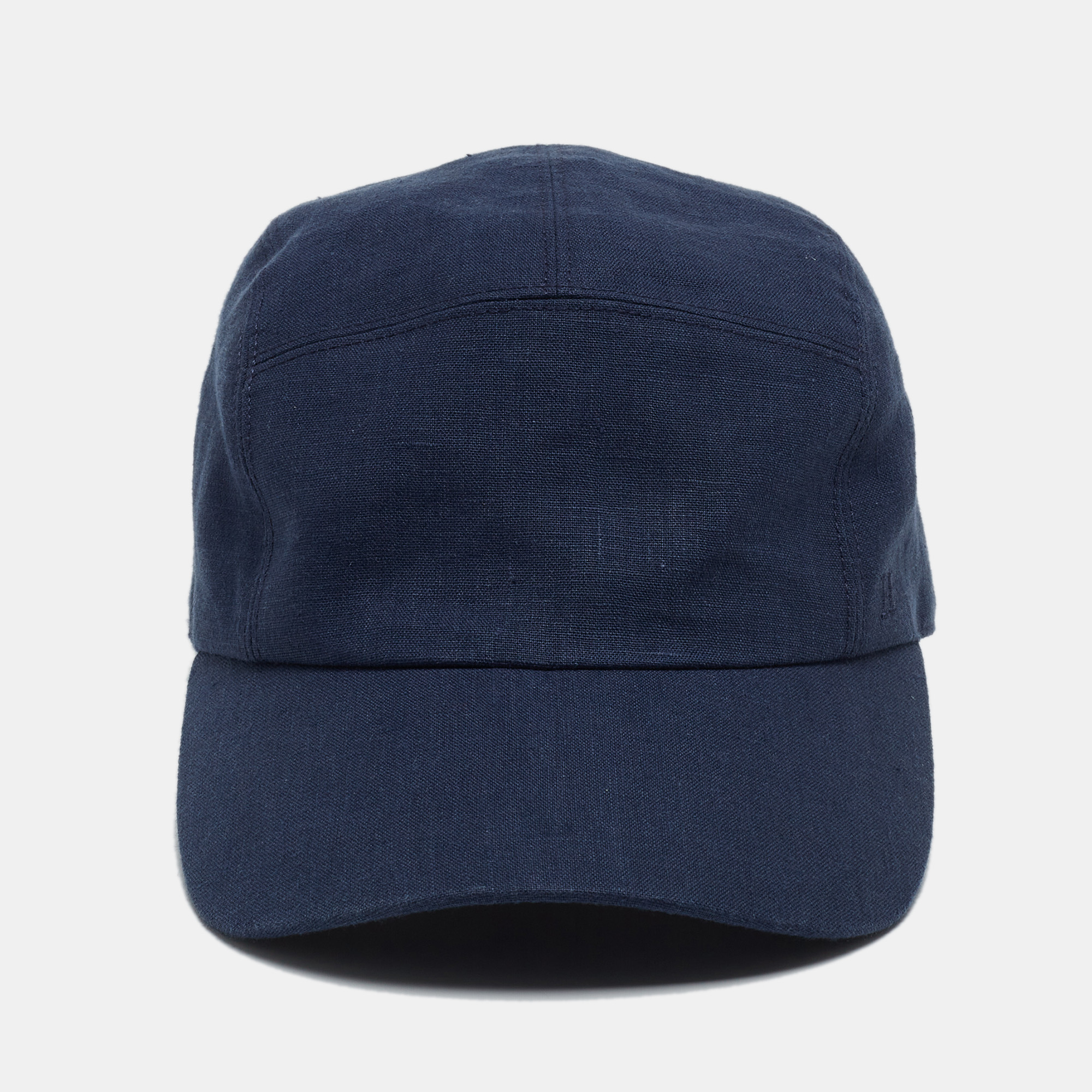 

Hermès Blue Logo Embroidered Linen Baseball Cap Size