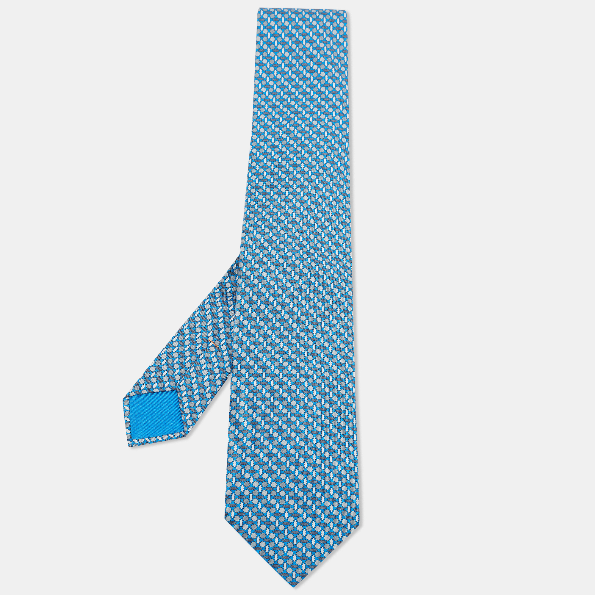 

Hermès Blue Patterned Silk Tie