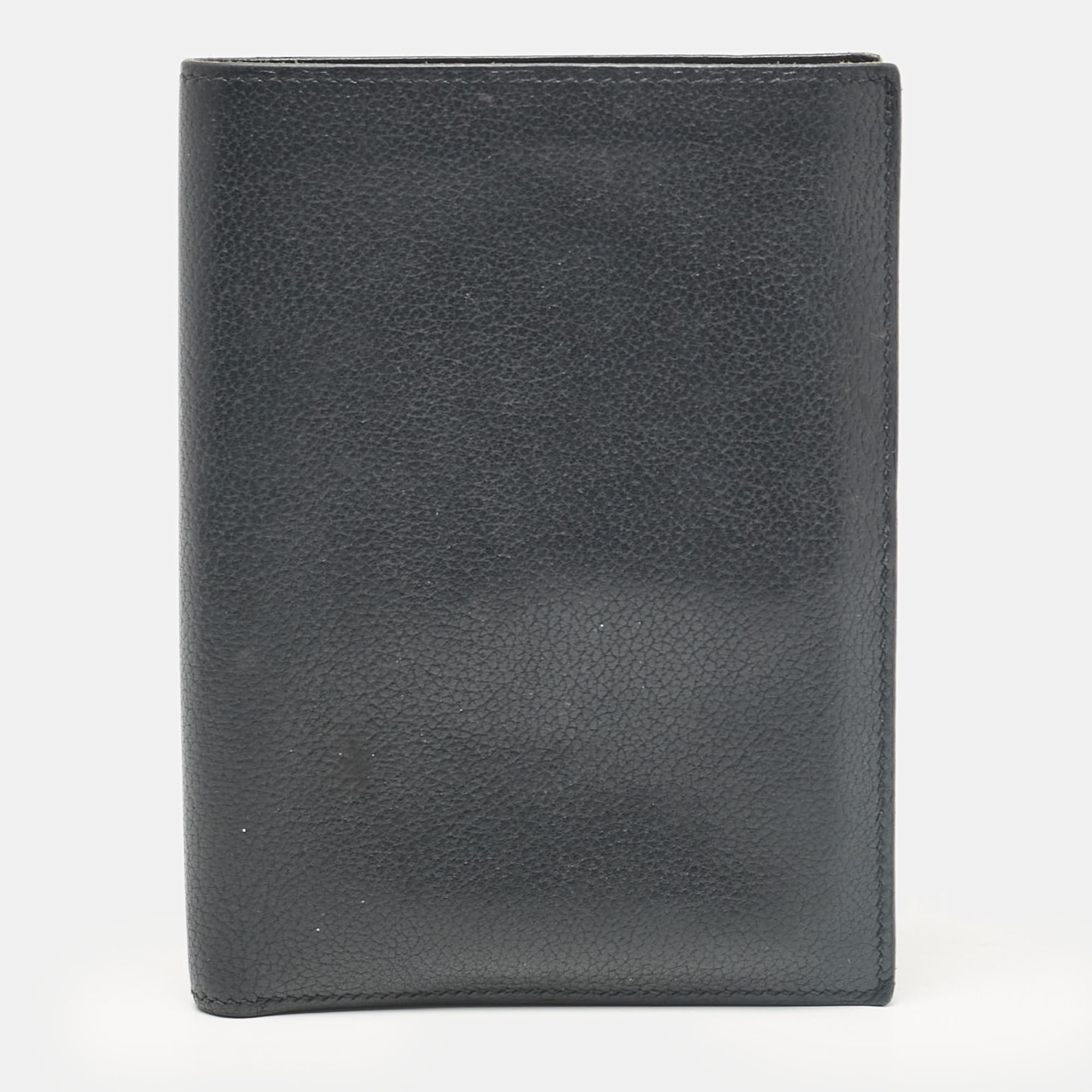 

Hermes Noir Evercolor Leather Bifold Wallet, Black