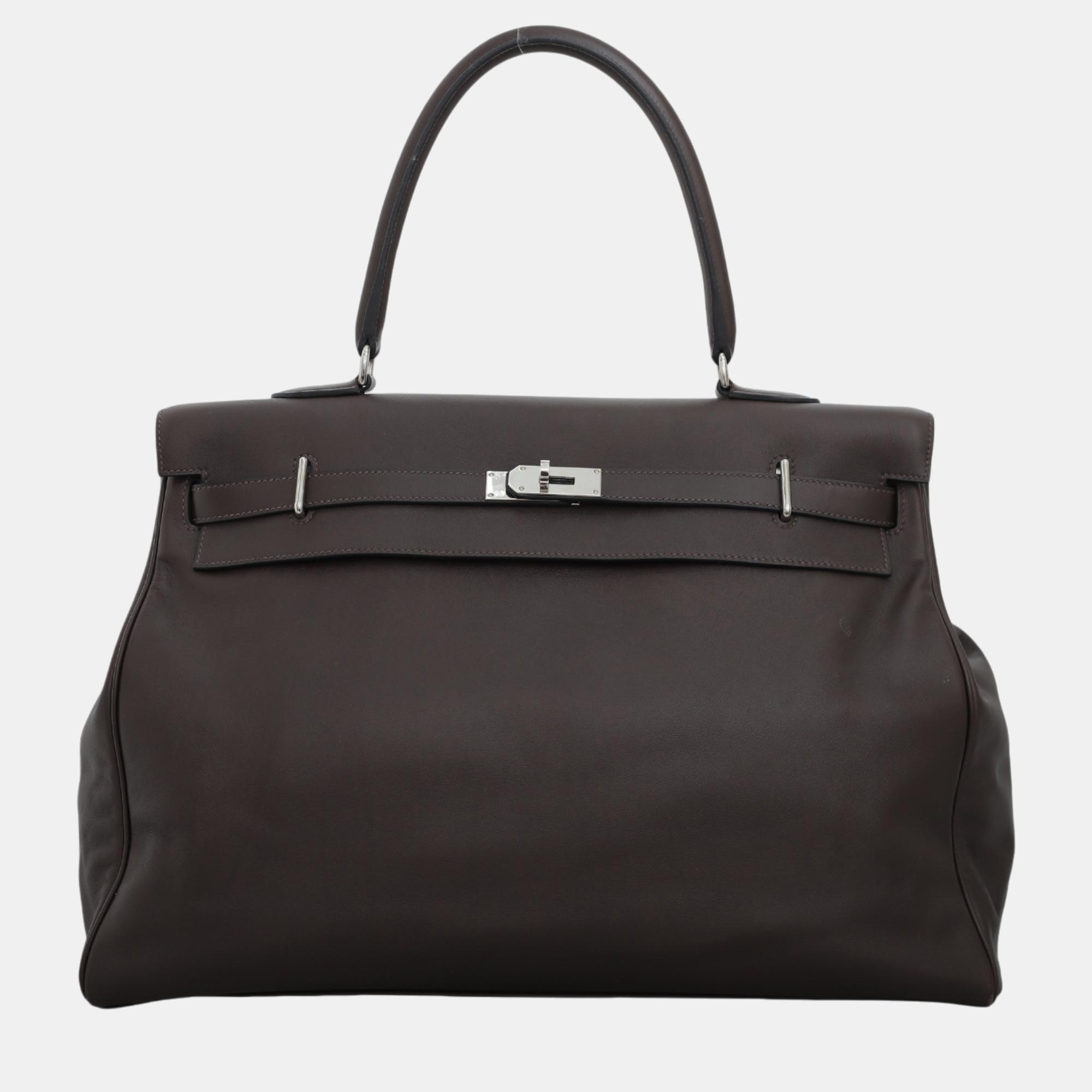 

Hermes Kelly Relax 50 Bag, Brown