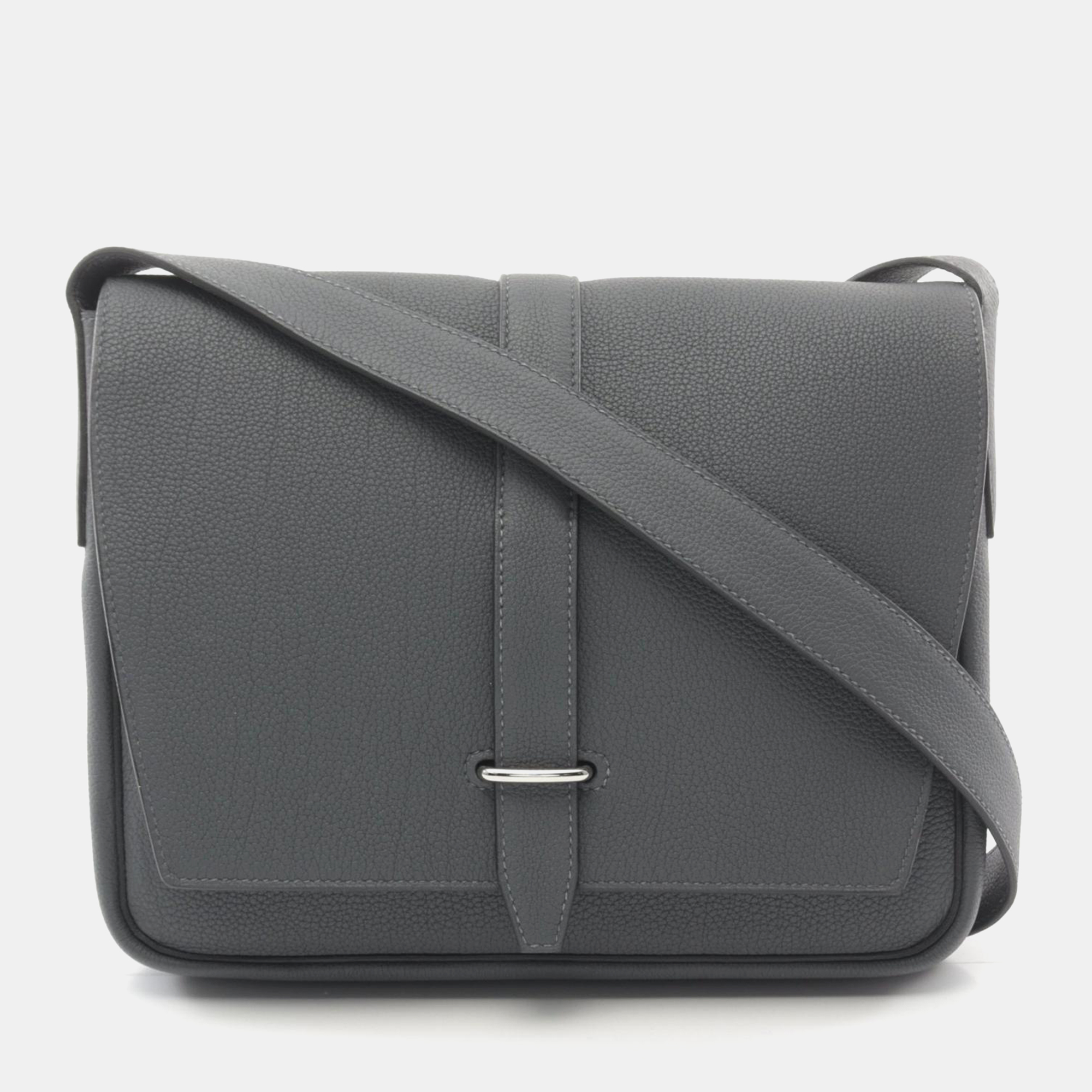 

Hermes Grey Leather Steve Light Junior Crossbody Bag