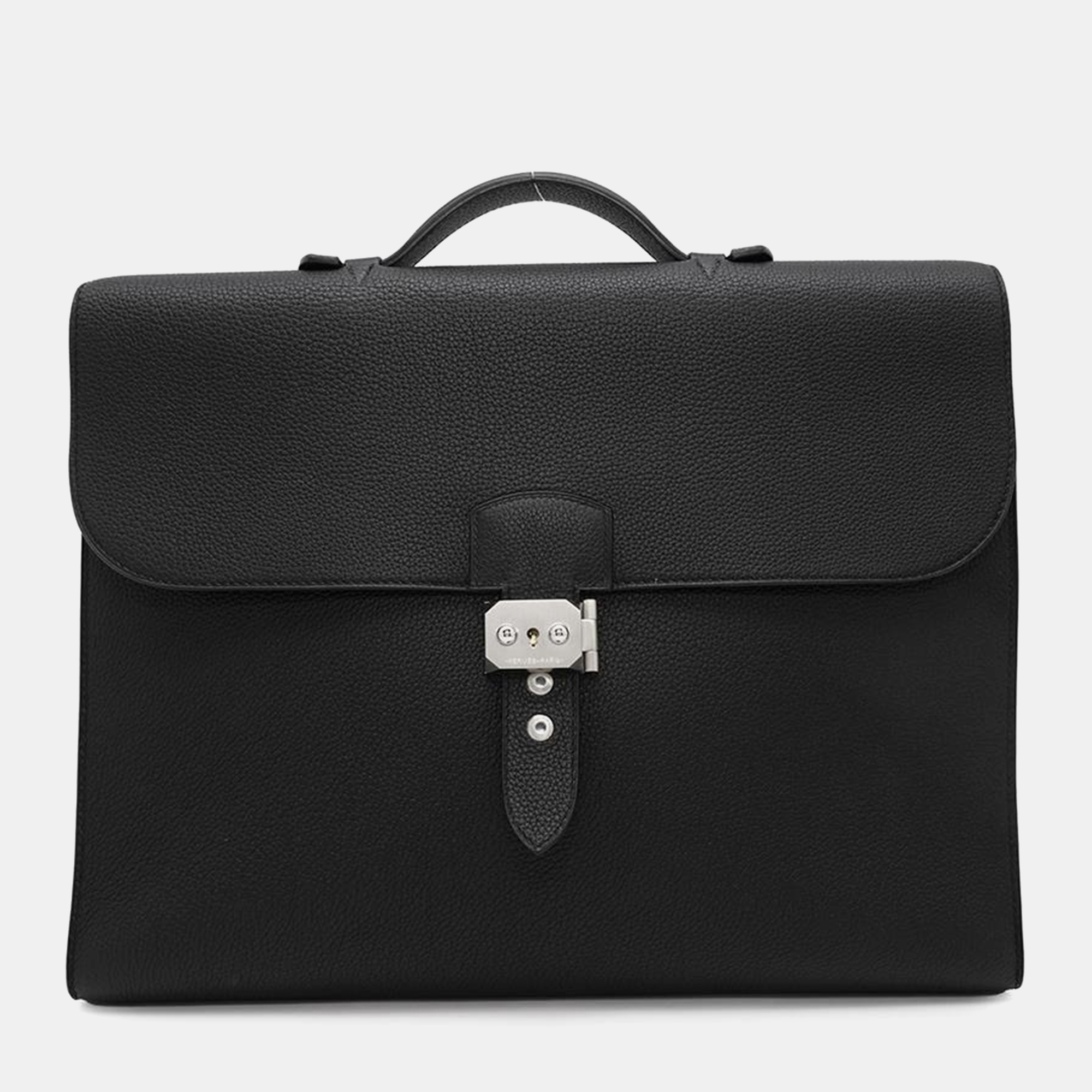

Hermes Black Togo Leather Sac A Depeches 38