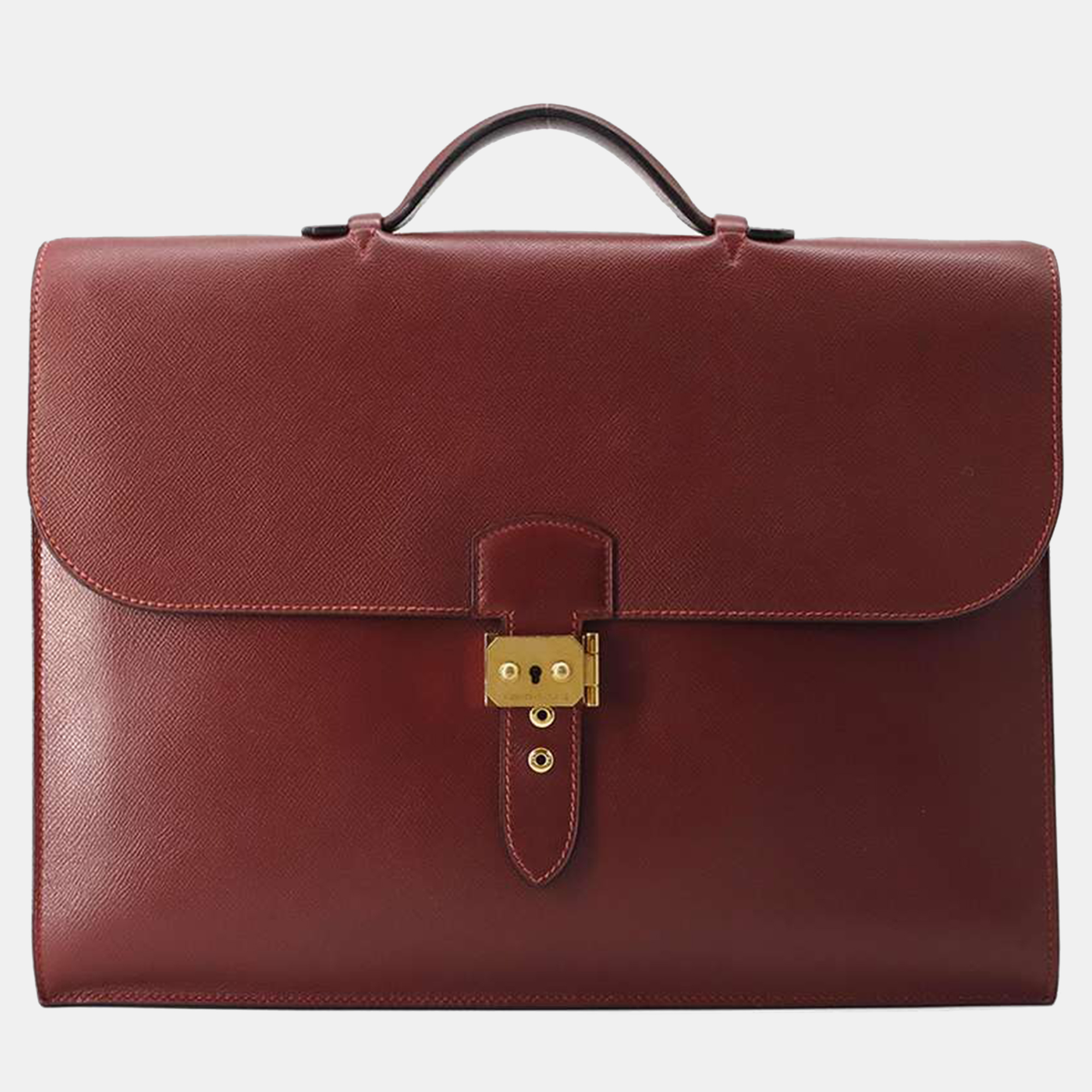 

Hermes Rouge H Courchevel Sac A Depeches Size, Red