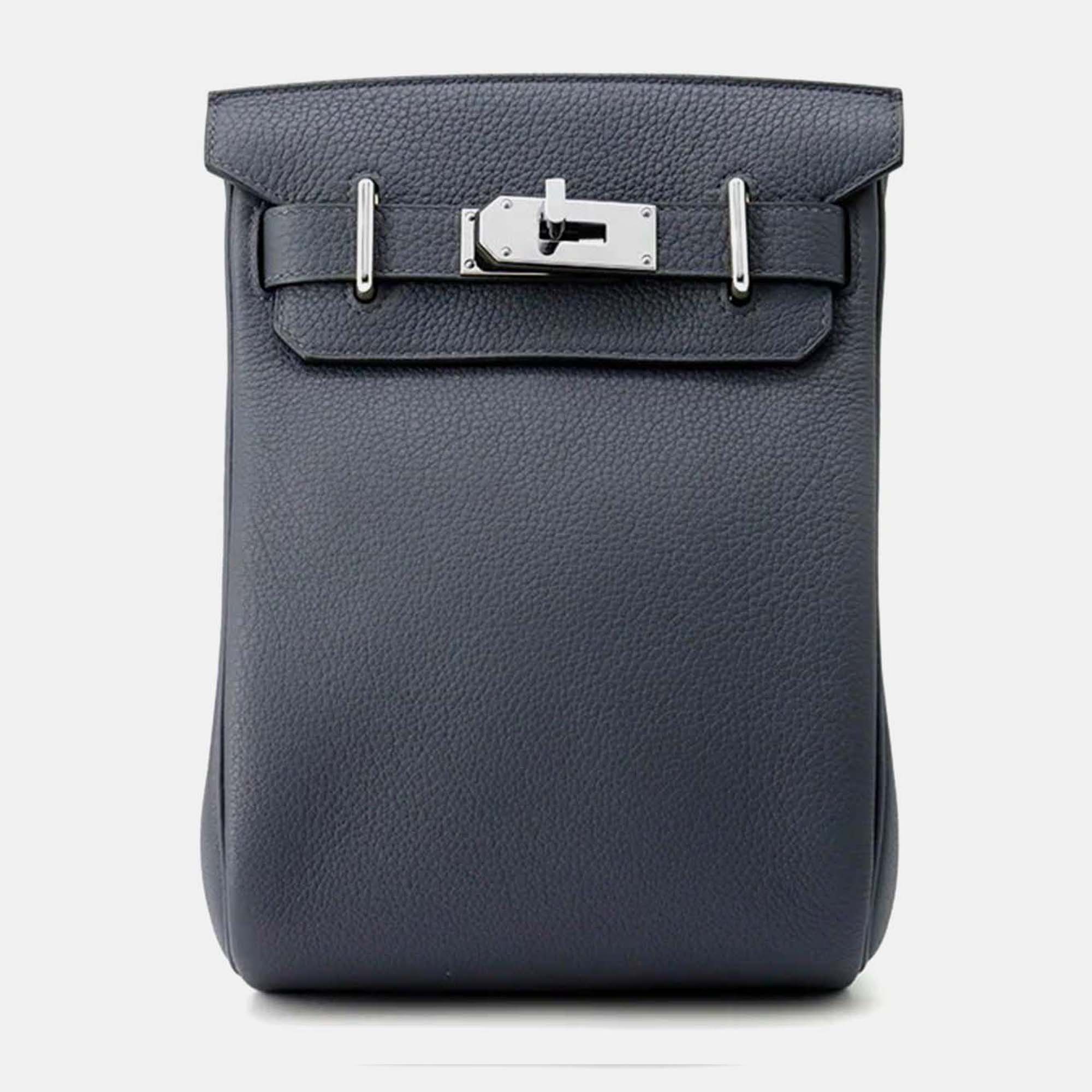 

Hermès Akkad Grimist Togo Leather PM Hand Bag, Grey