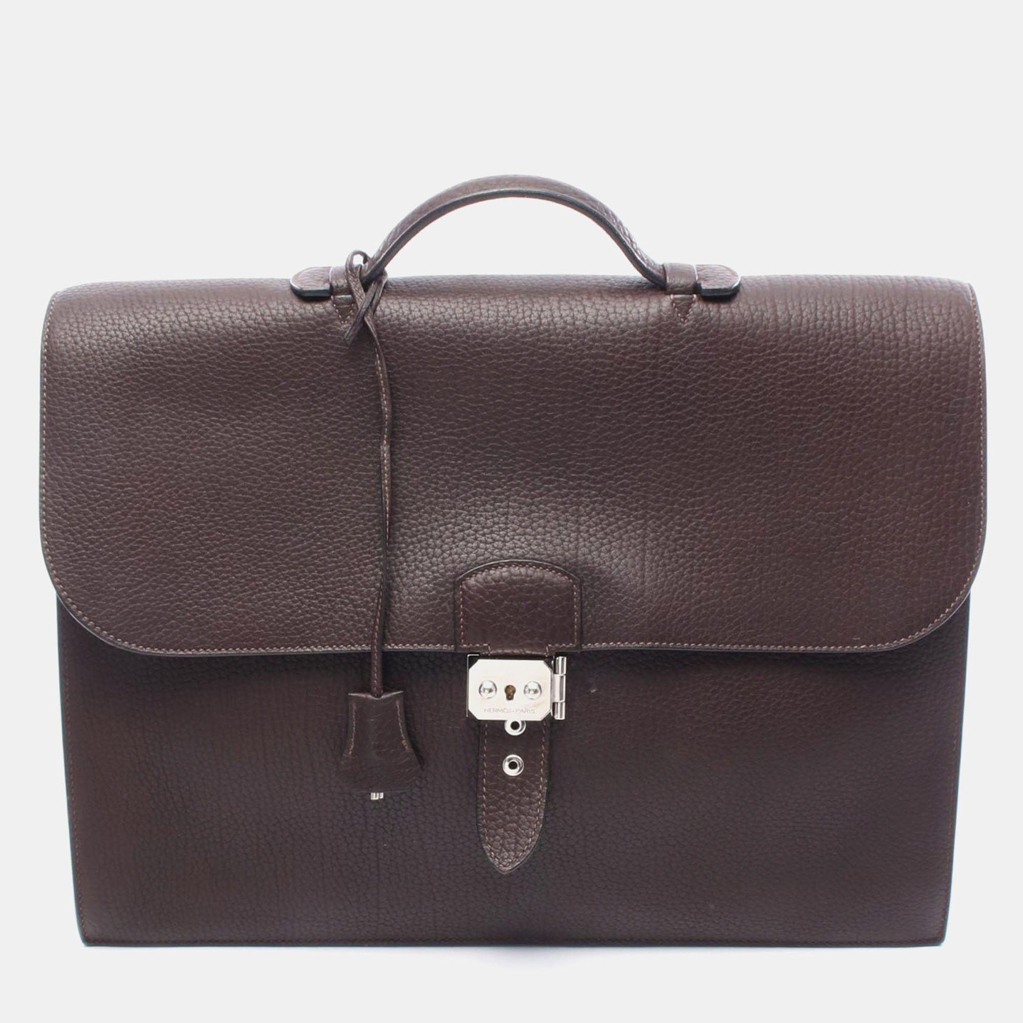 

Hermes Sac Adepeche 41 Brown Fjord Leather Business Hand Bag
