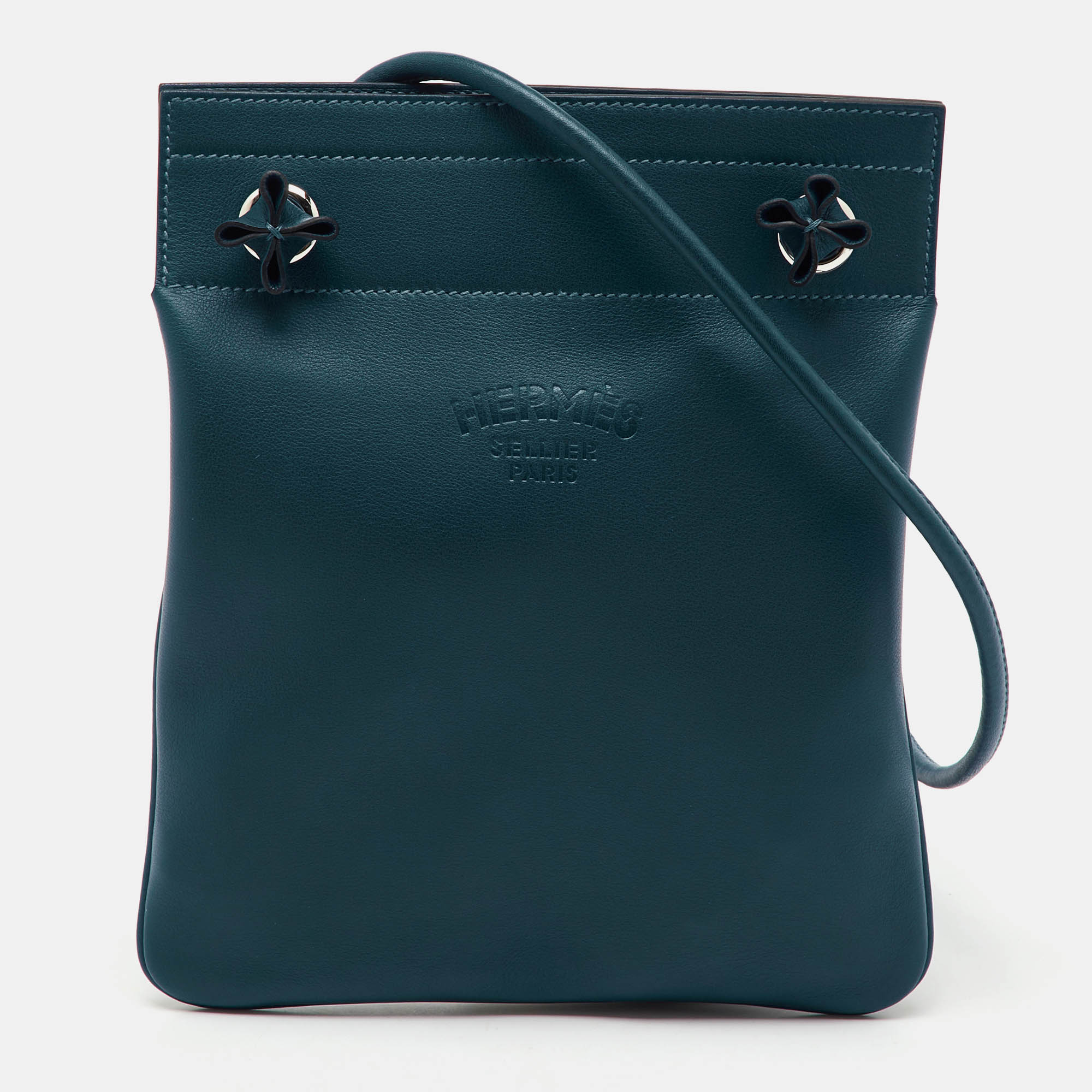 

Hermes Bleu Thalassa Swift Leather Mini Aline Bag, Blue