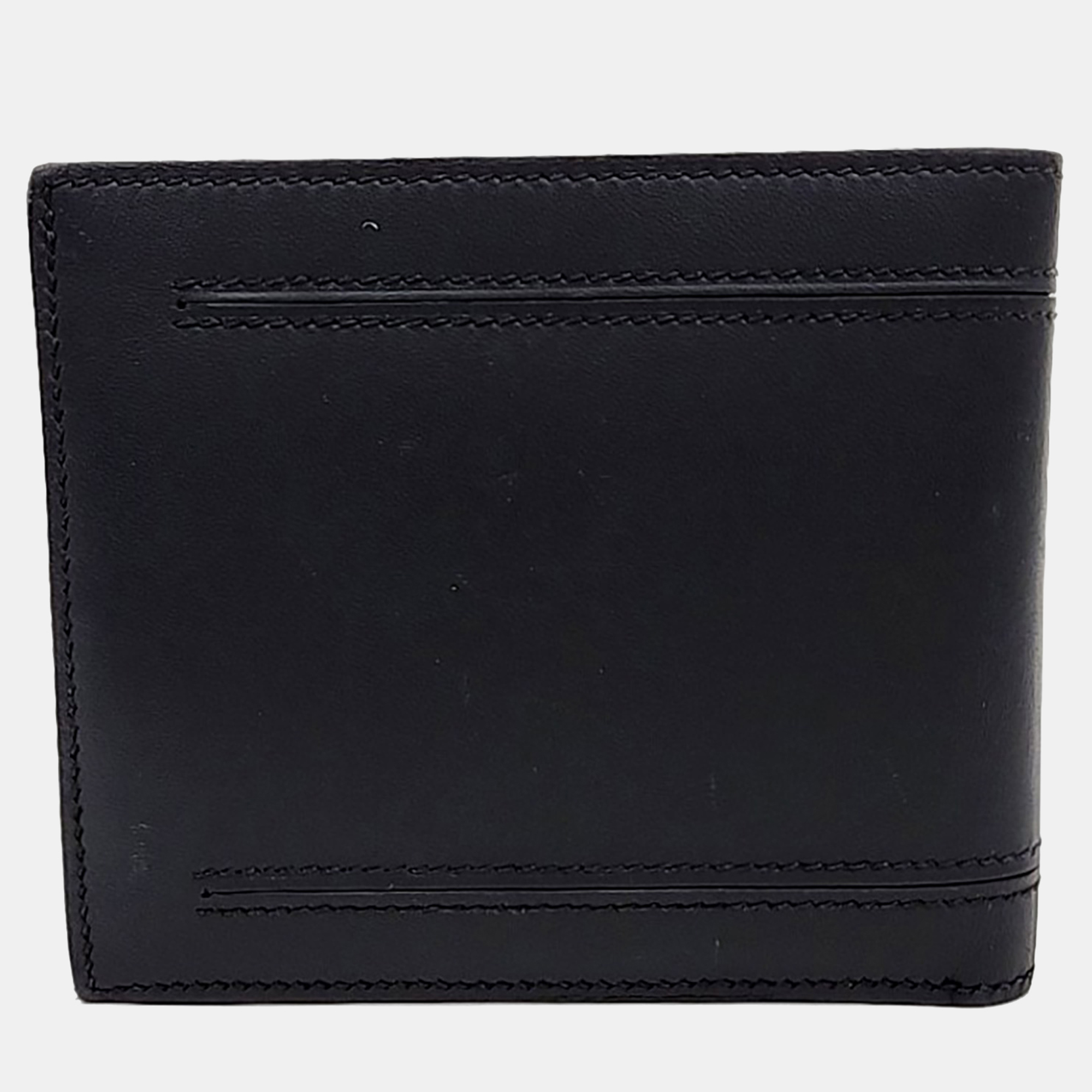 

Hermes Black Leather Half Wallet