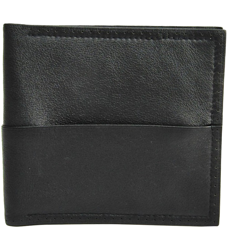 Hermes Black Leather Bifold Wallet 